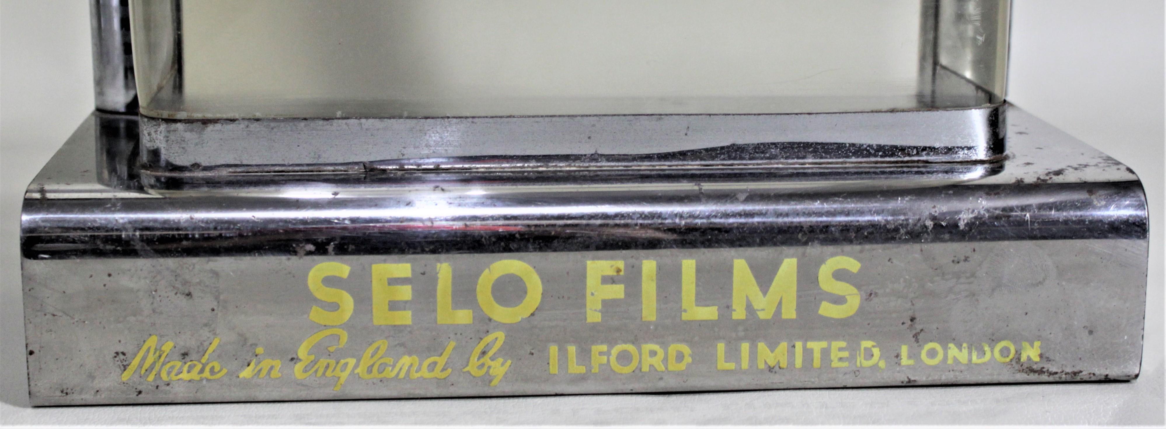 Metal Mid-Century Modern British Ilford Selo Photography Film Store Display For Sale