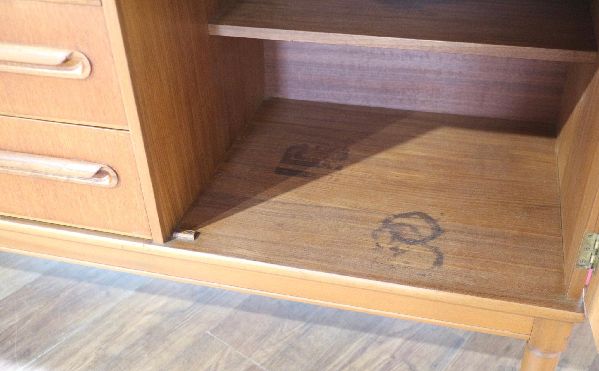 Mid Century Modern British Vintage Teak Sideboard Credenza Danish Style For Sale 2
