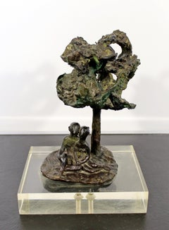 Scultura d'arte moderna in bronzo di Arthur Schneider, anni '70