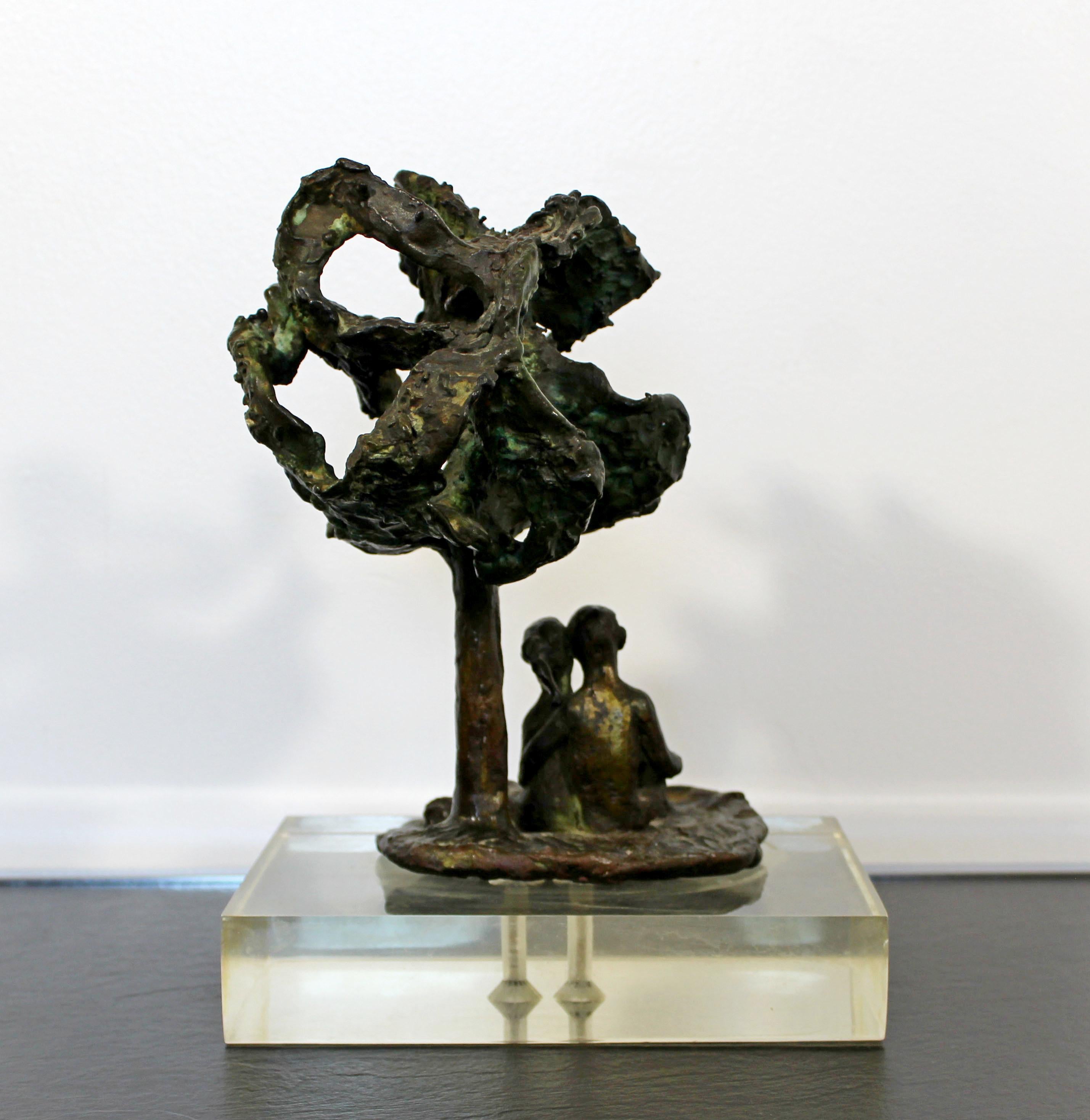 Late 20th Century Mid-Century Modern Bronze Art Sculpture by Arthur Schneider, 1970s