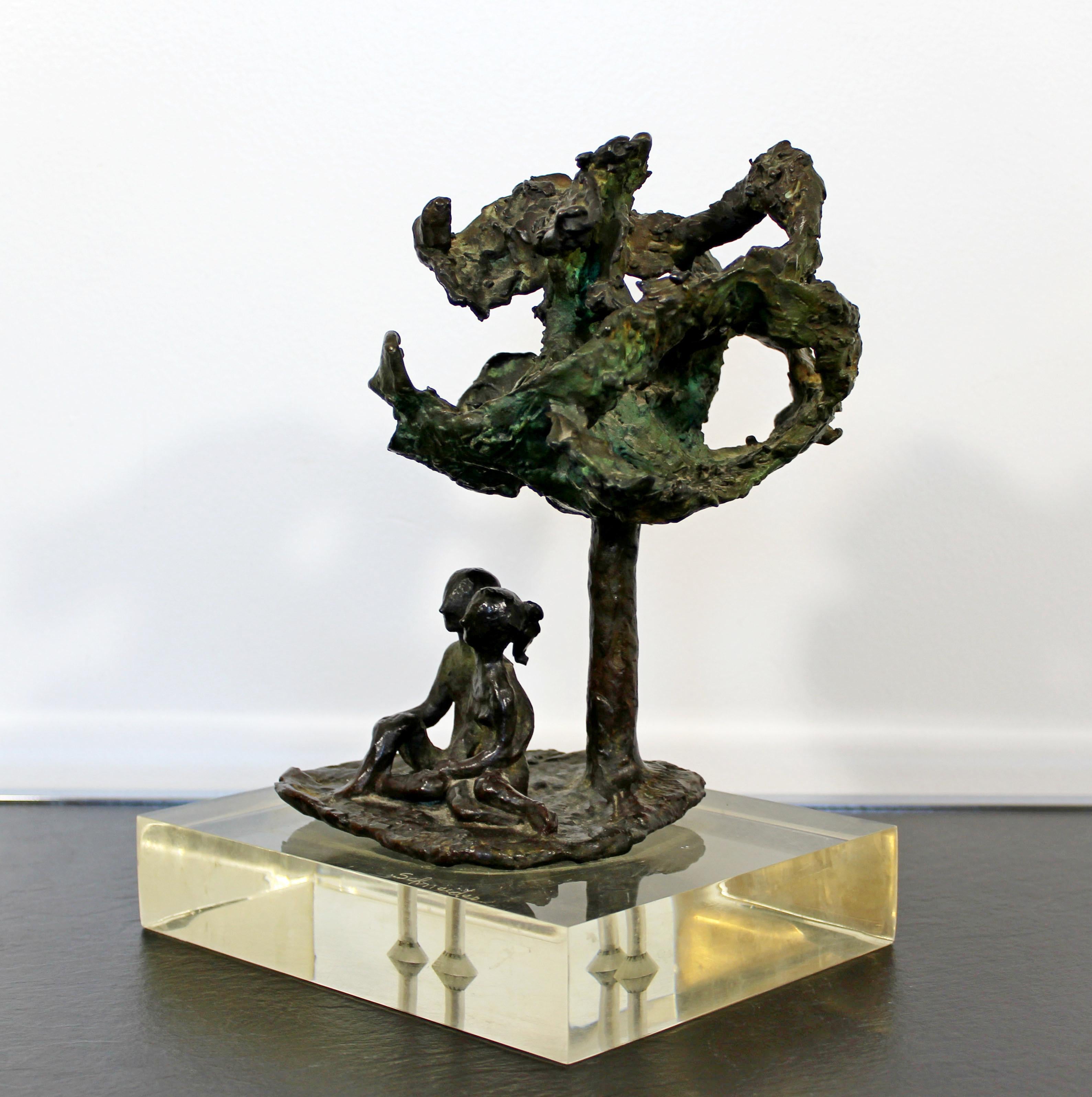 Mid-Century Modern Bronze Art Sculpture by Arthur Schneider, 1970s 3