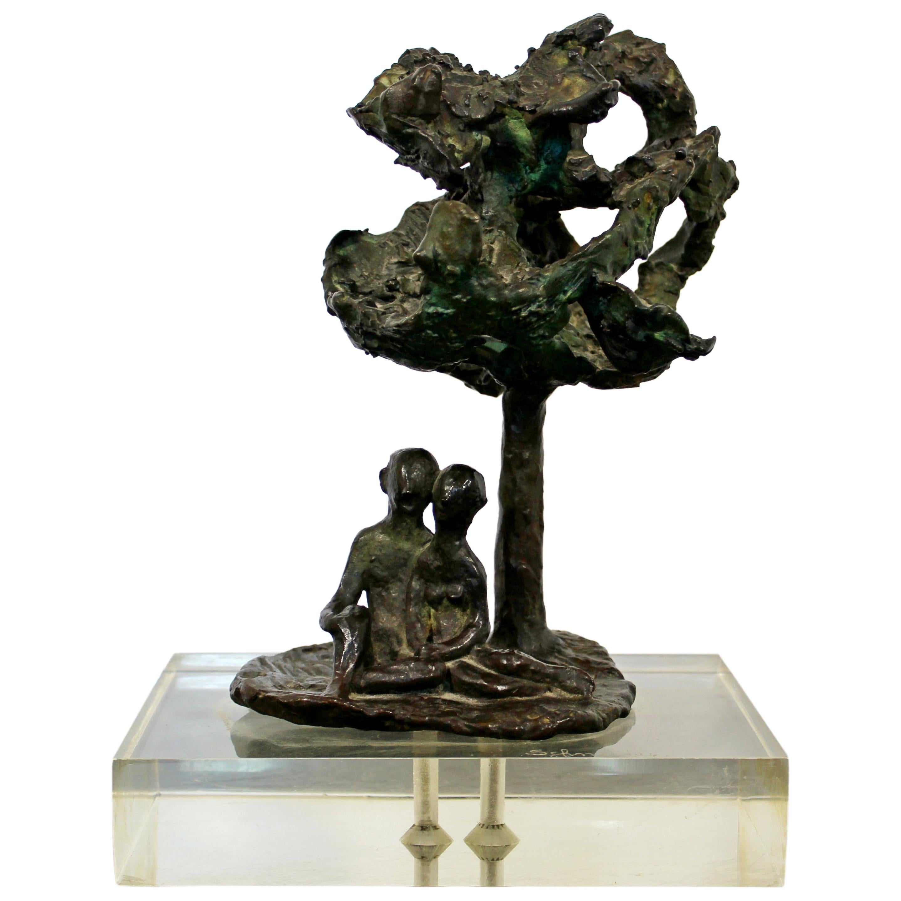 Mid-Century Modern Bronze Art Sculpture by Arthur Schneider, 1970s