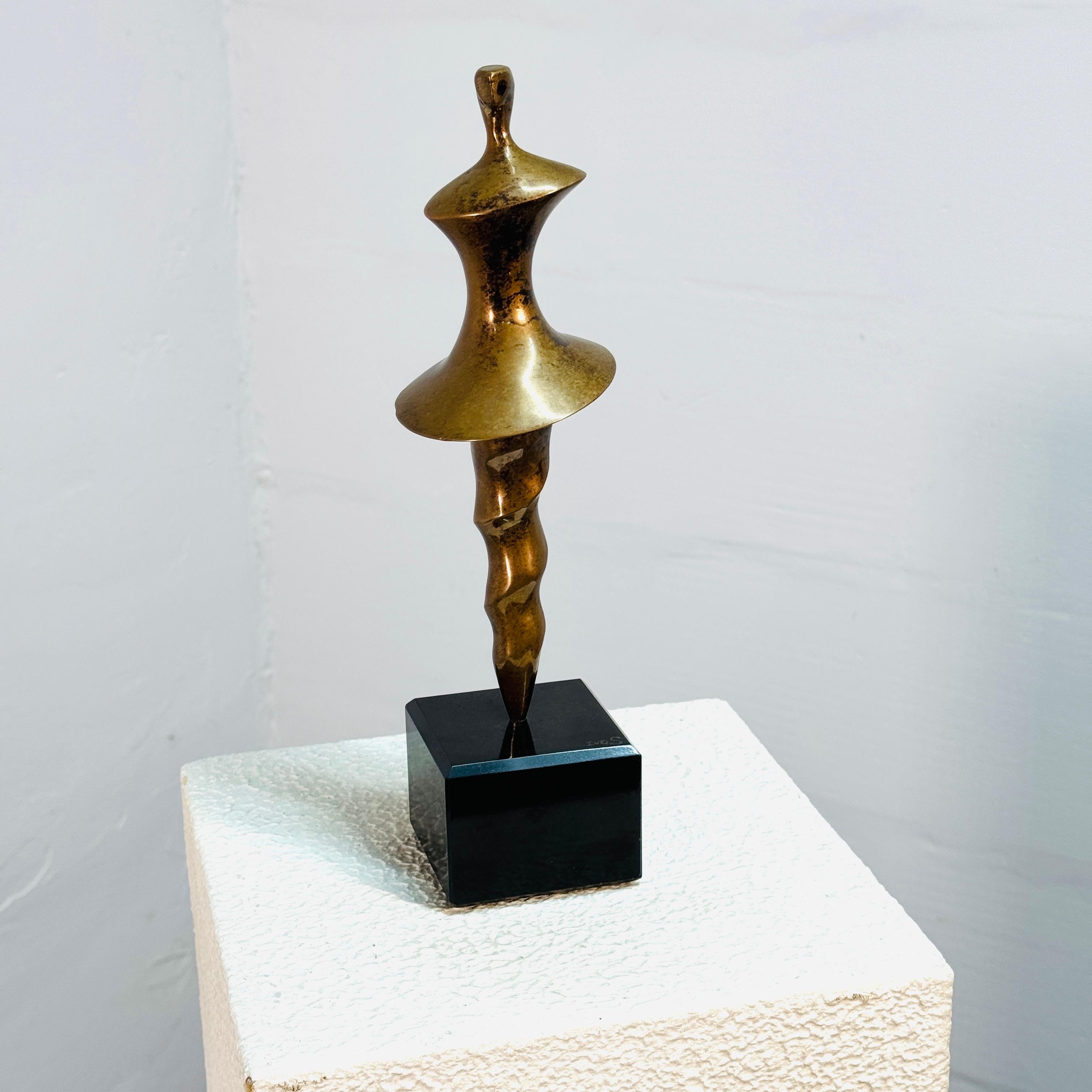 Mid-Century Modern Mid Century Modern bronze ‘Ballerina’ on marble pedestal. For Sale