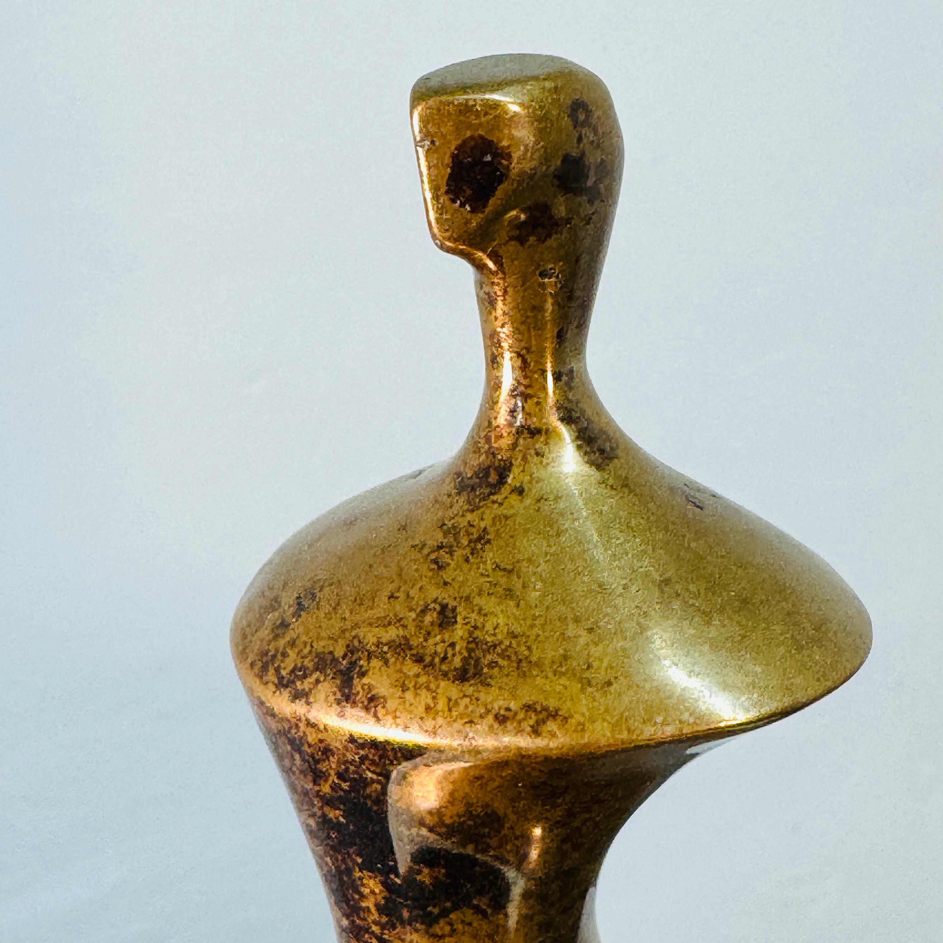 Mid-20th Century Mid Century Modern bronze ‘Ballerina’ on marble pedestal. For Sale