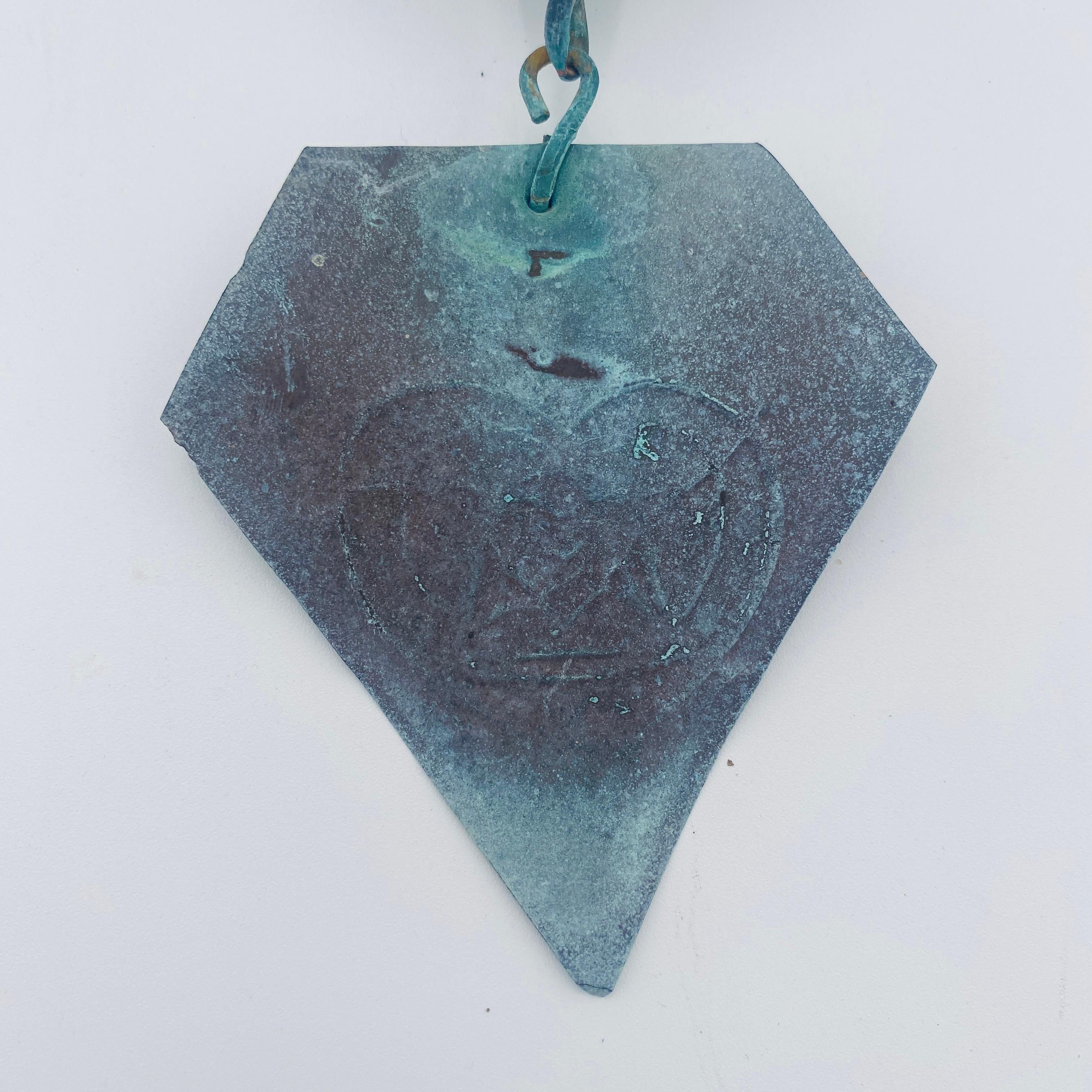 Mid-Century Modern Bronze Bell Wind Chime by Jeff Cross For Sale 2