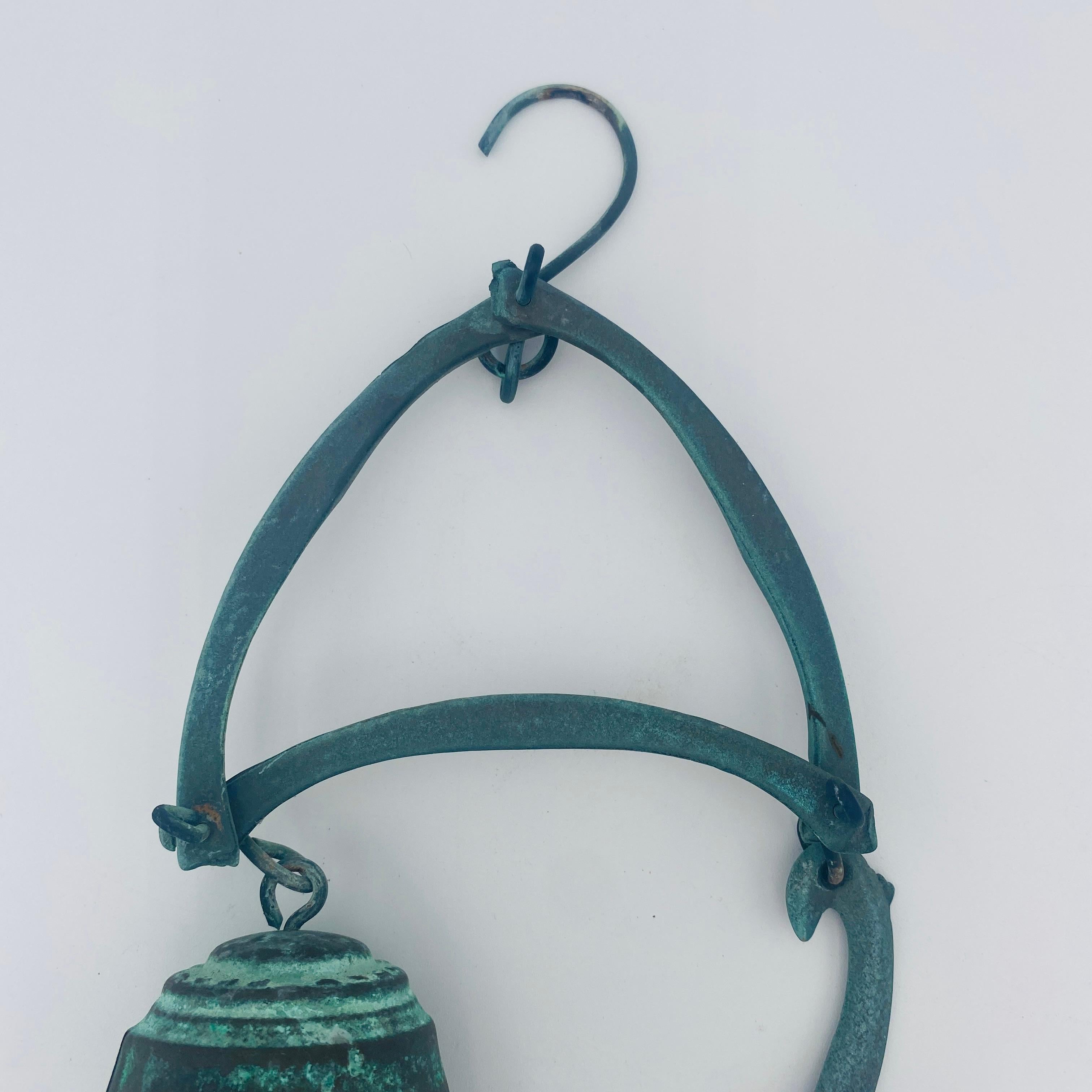 Mid-Century Modern Bronze Bell Wind Chime by Jeff Cross For Sale 3