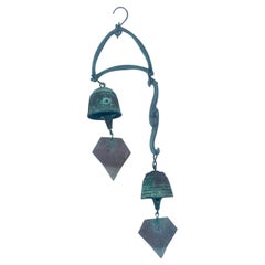 Mid-Century Modern Bronze Bell Wind Chime by Jeff Cross