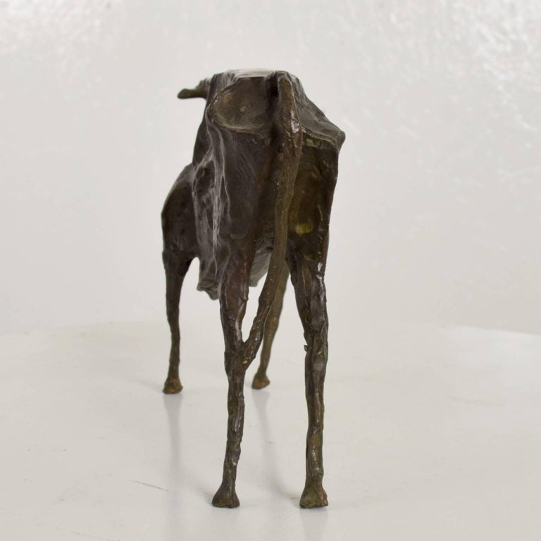 Mid Century Modern Bronze Bull Sculpture Picasso Inspired At 1stdibs