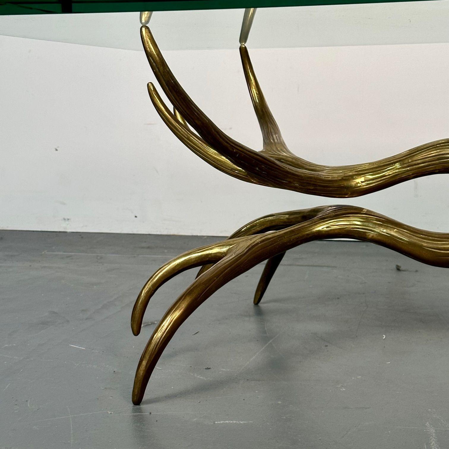 Mid-Century Modern Bronze Coffee / Cocktail Table, Willy Daro Style, Brass 7