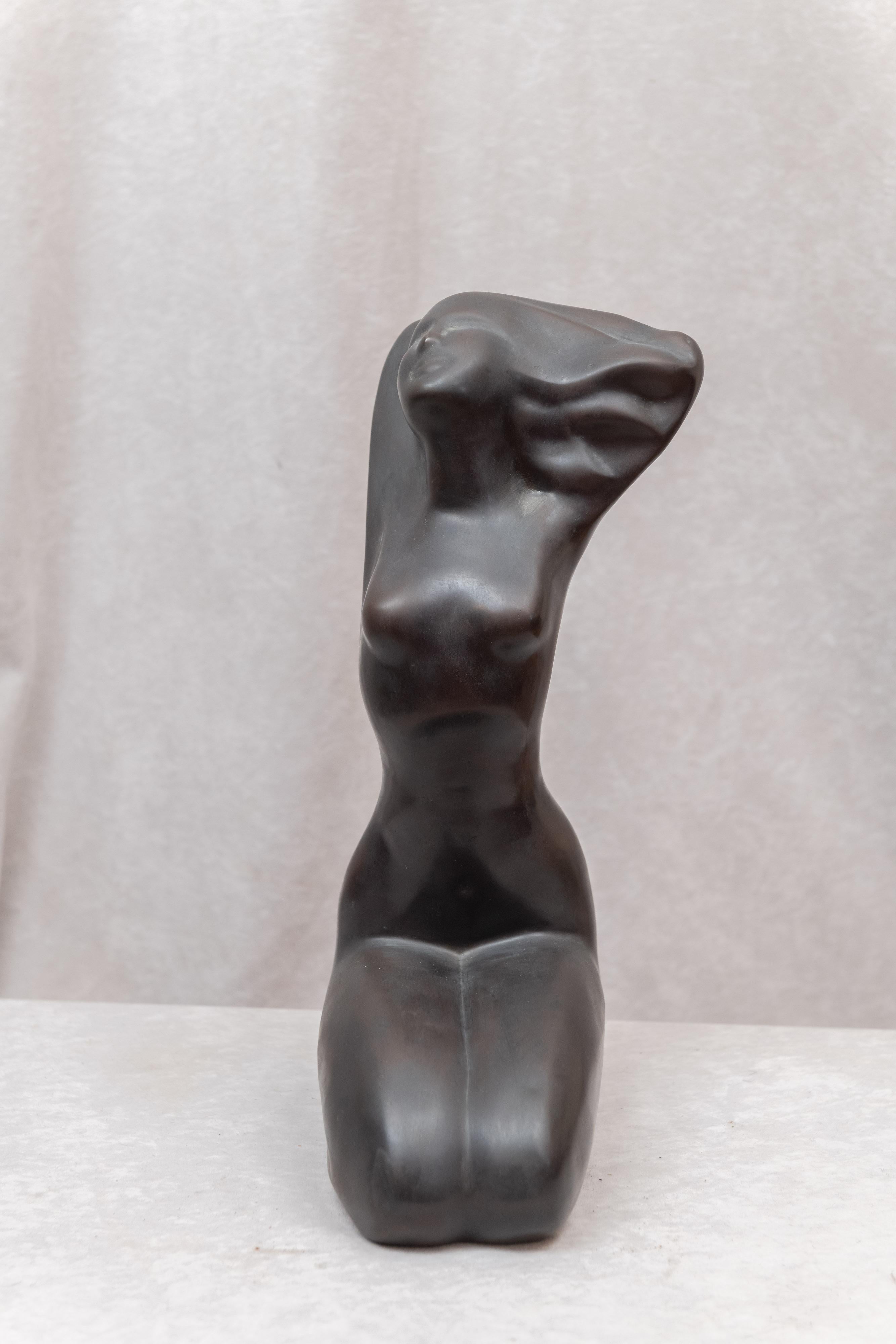 We are bronze dealers, and we normally have well over 100 bronze sculptures in our shop. We rarely carry this genre of sculpture, however this one caught our attention. We believe it was done in the late 1940s and was made here in the U.S.
The