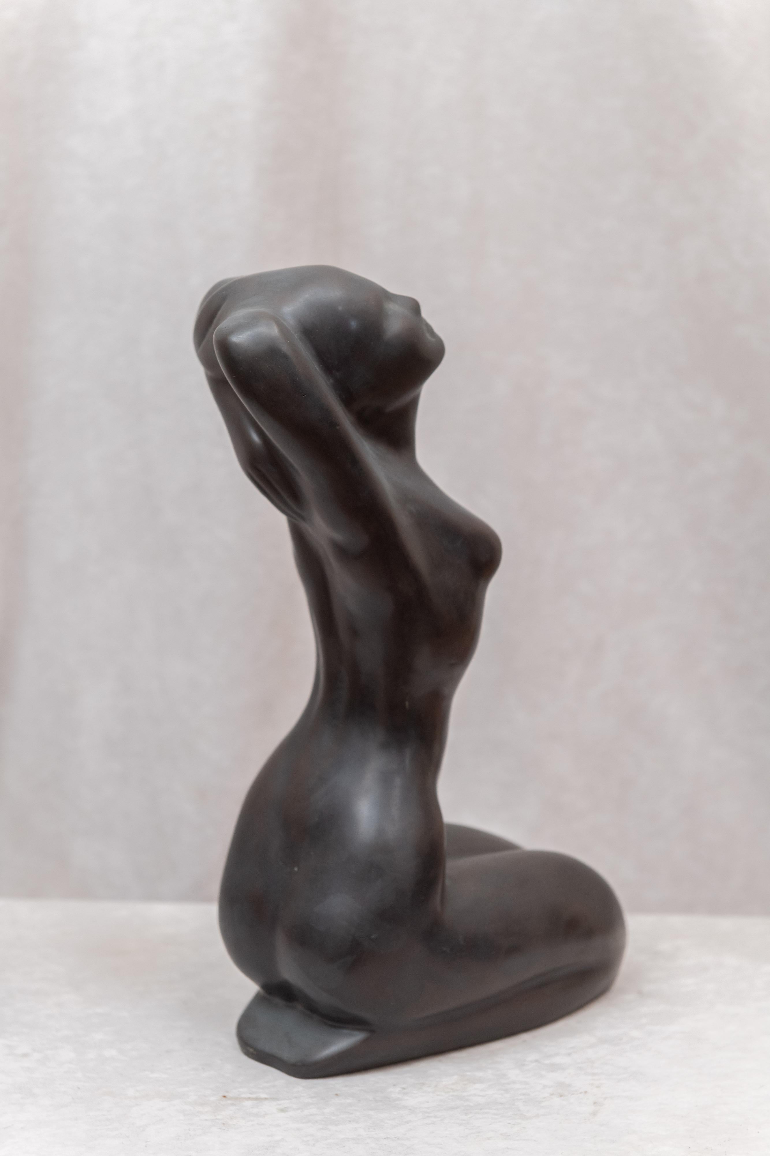 Mid-20th Century Mid-Century Modern Bronze Figure of a Seated Nude