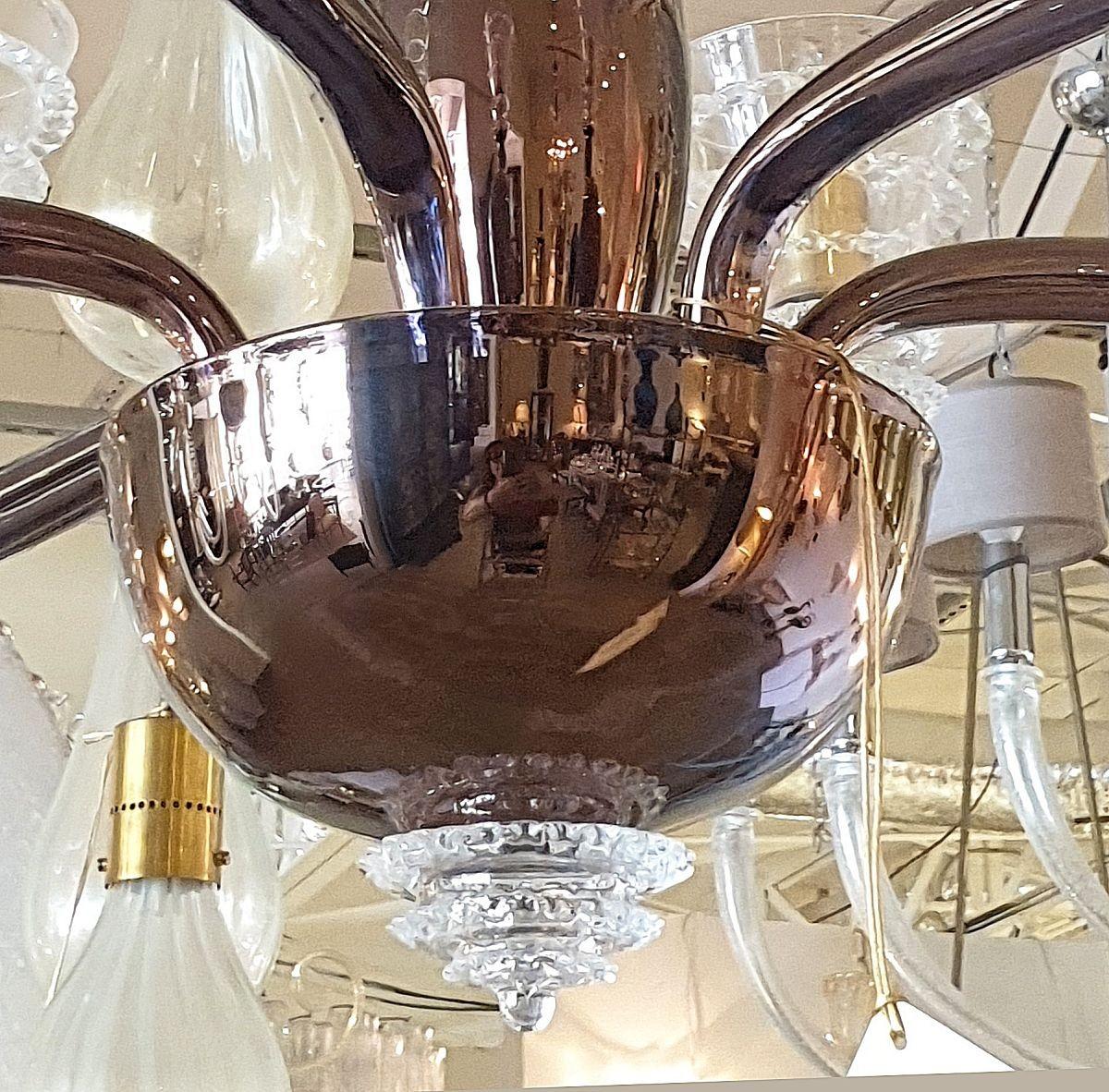 Lustre en verre de Murano Brown, The MODERNS en vente 1