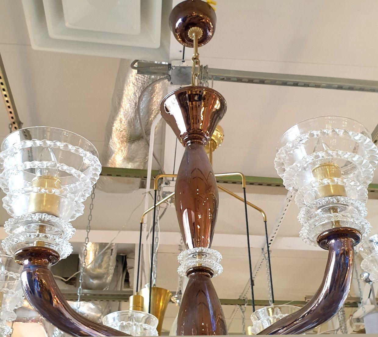 Lustre en verre de Murano Brown, The MODERNS en vente 2