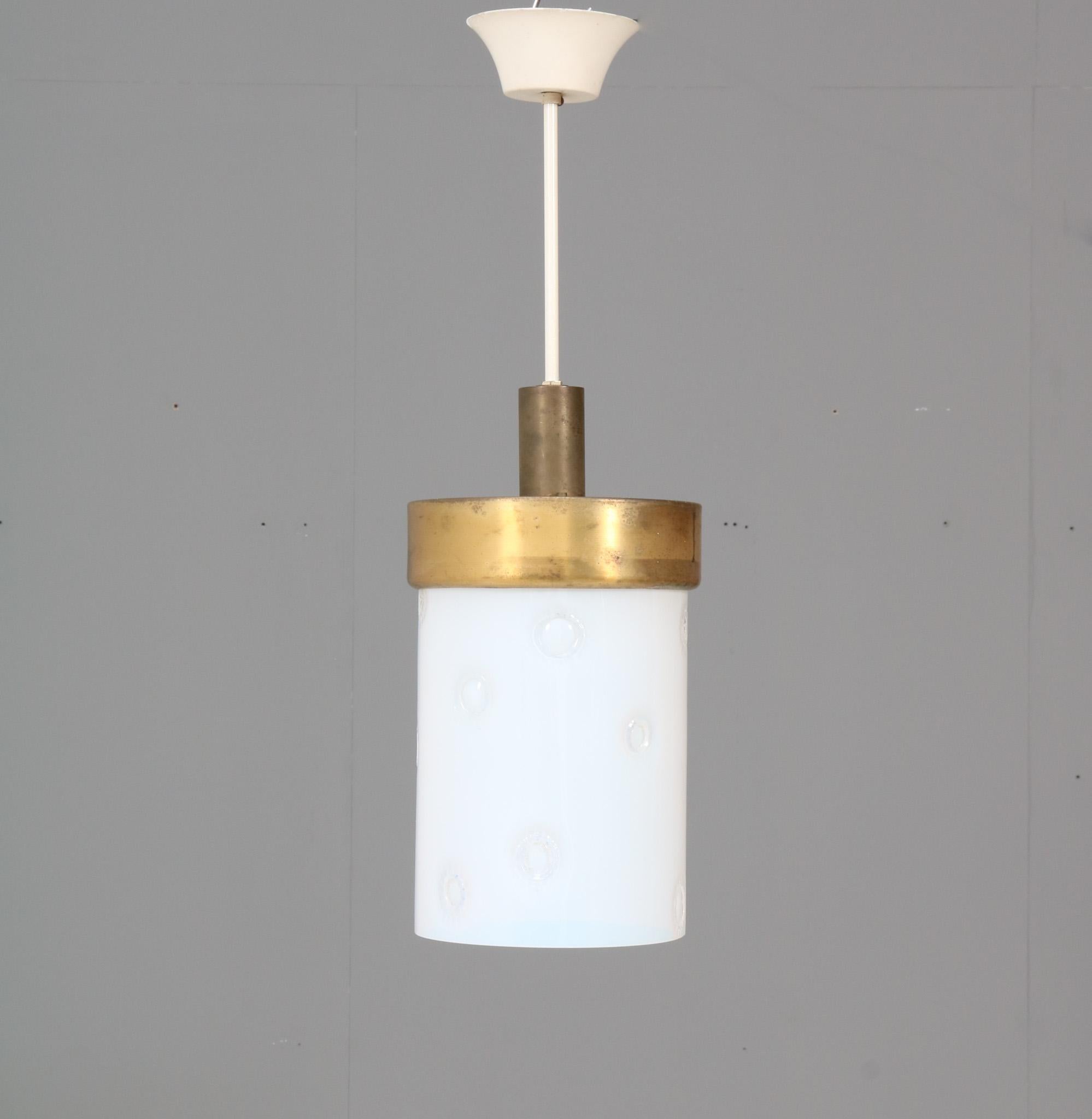 Lampada a sospensione di Murano in bronzo, anni '60, moderna, di metà secolo In condizioni buone in vendita a Amsterdam, NL