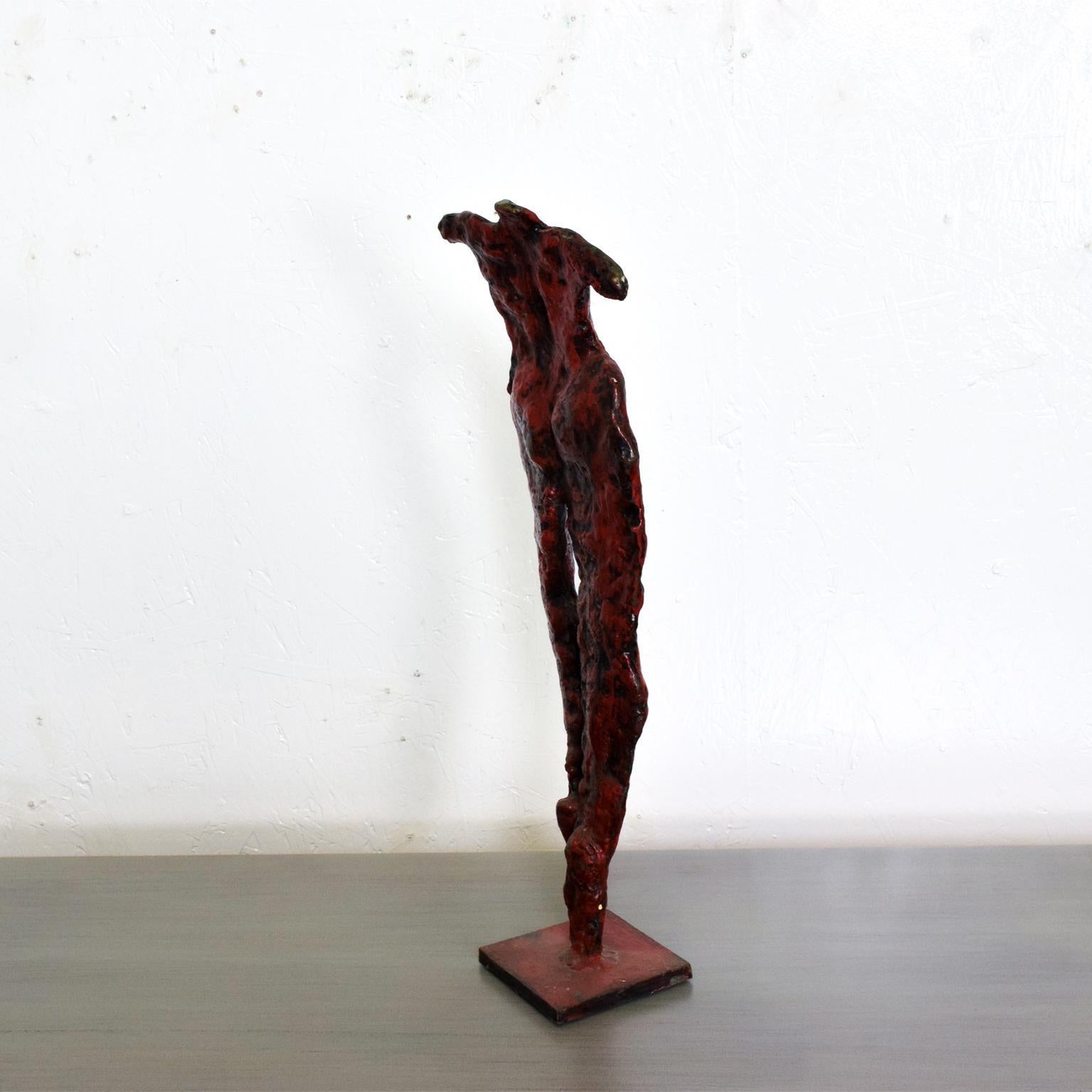 Mid-Century Modern Bronze Nude Abstract Sculpture, Giacometti Era 5