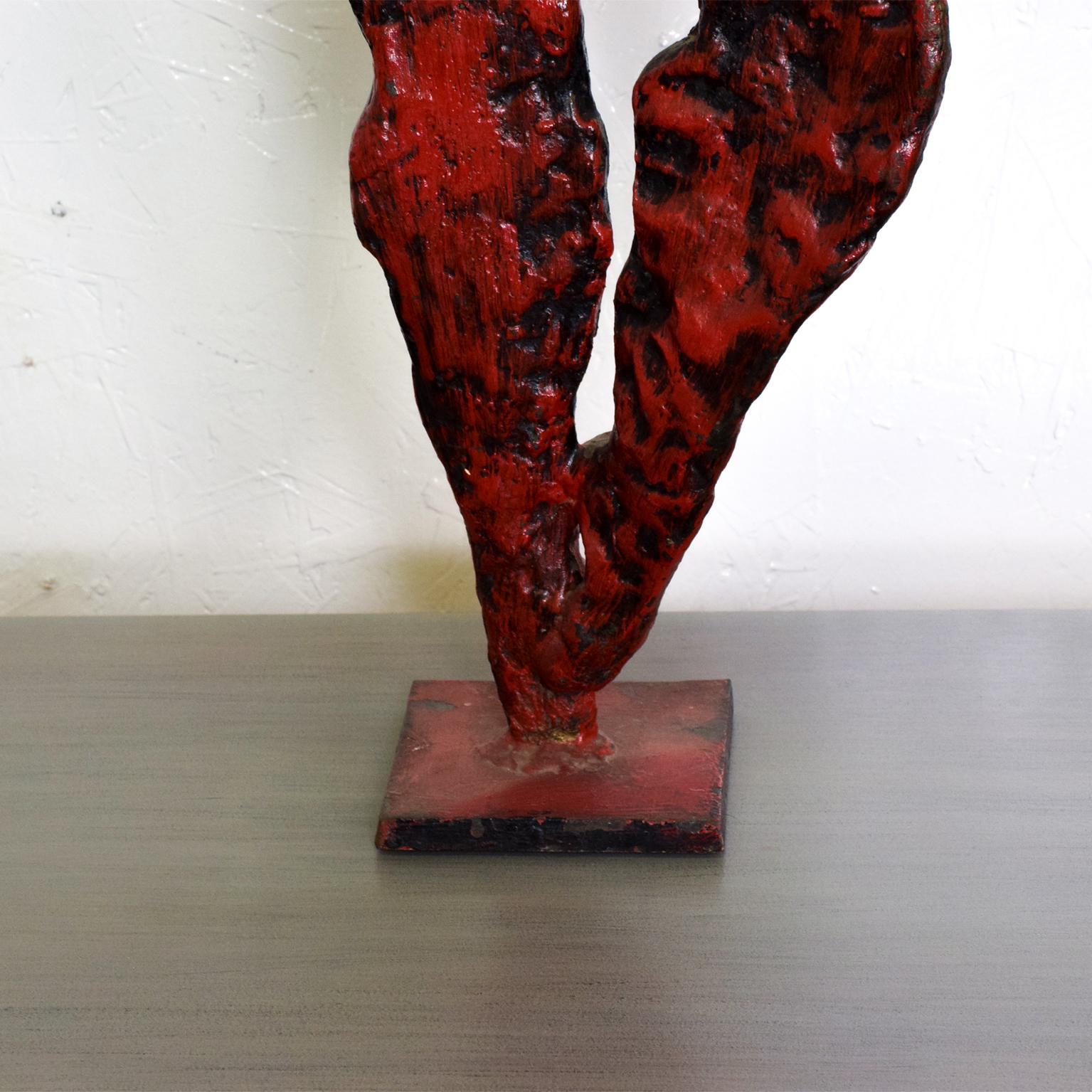 Mid-Century Modern Bronze Nude Abstract Sculpture, Giacometti Era 1