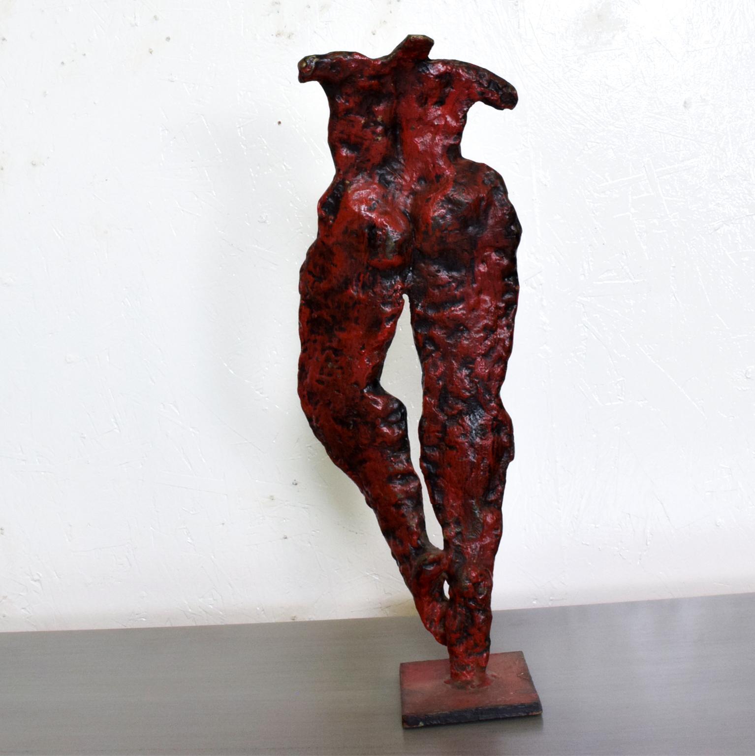 Mid-Century Modern Bronze Nude Abstract Sculpture, Giacometti Era 2