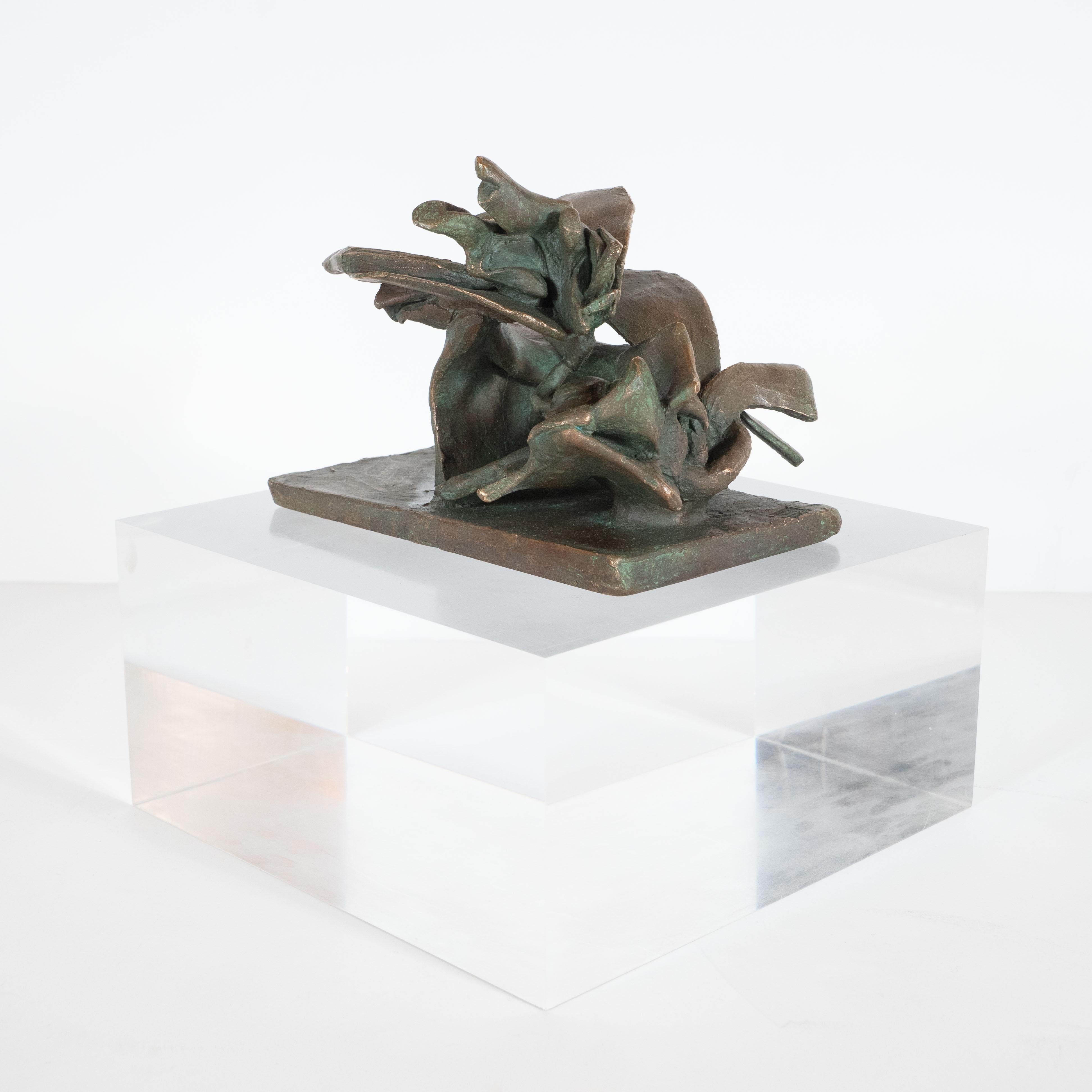 Mid-Century Modern Bronze Sculpture Entitled 