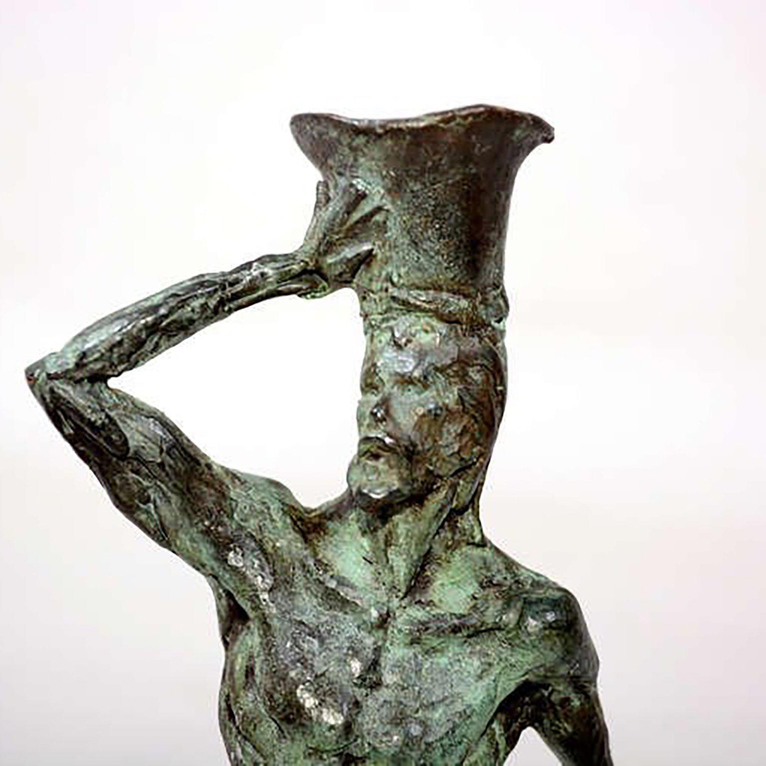 Mid Century Modern Bronze Sculpture Holders After Giacometti 5