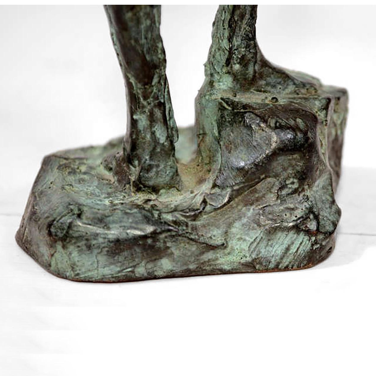 Mid Century Modern Bronze Sculpture Holders After Giacometti 2