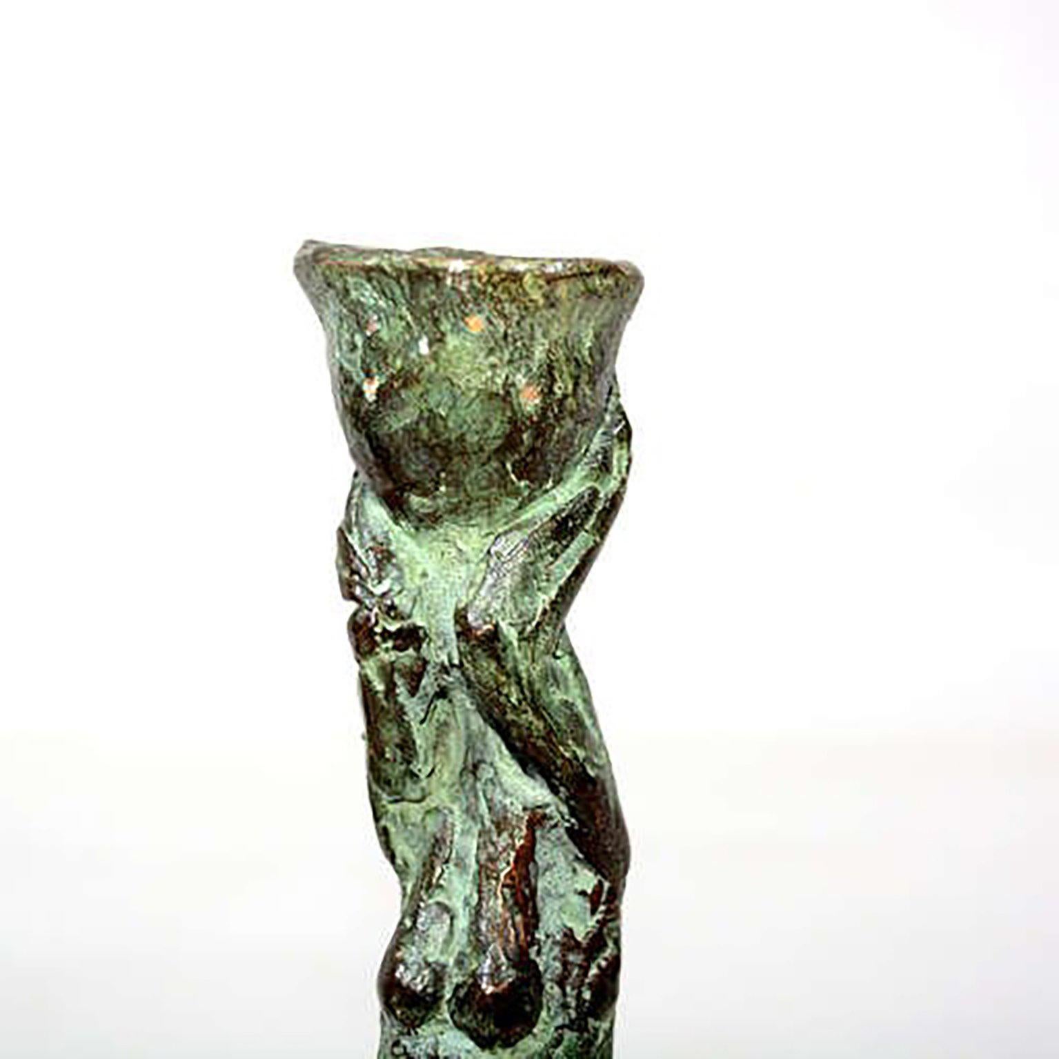 Mid Century Modern Bronze Sculpture Holders After Giacometti 4