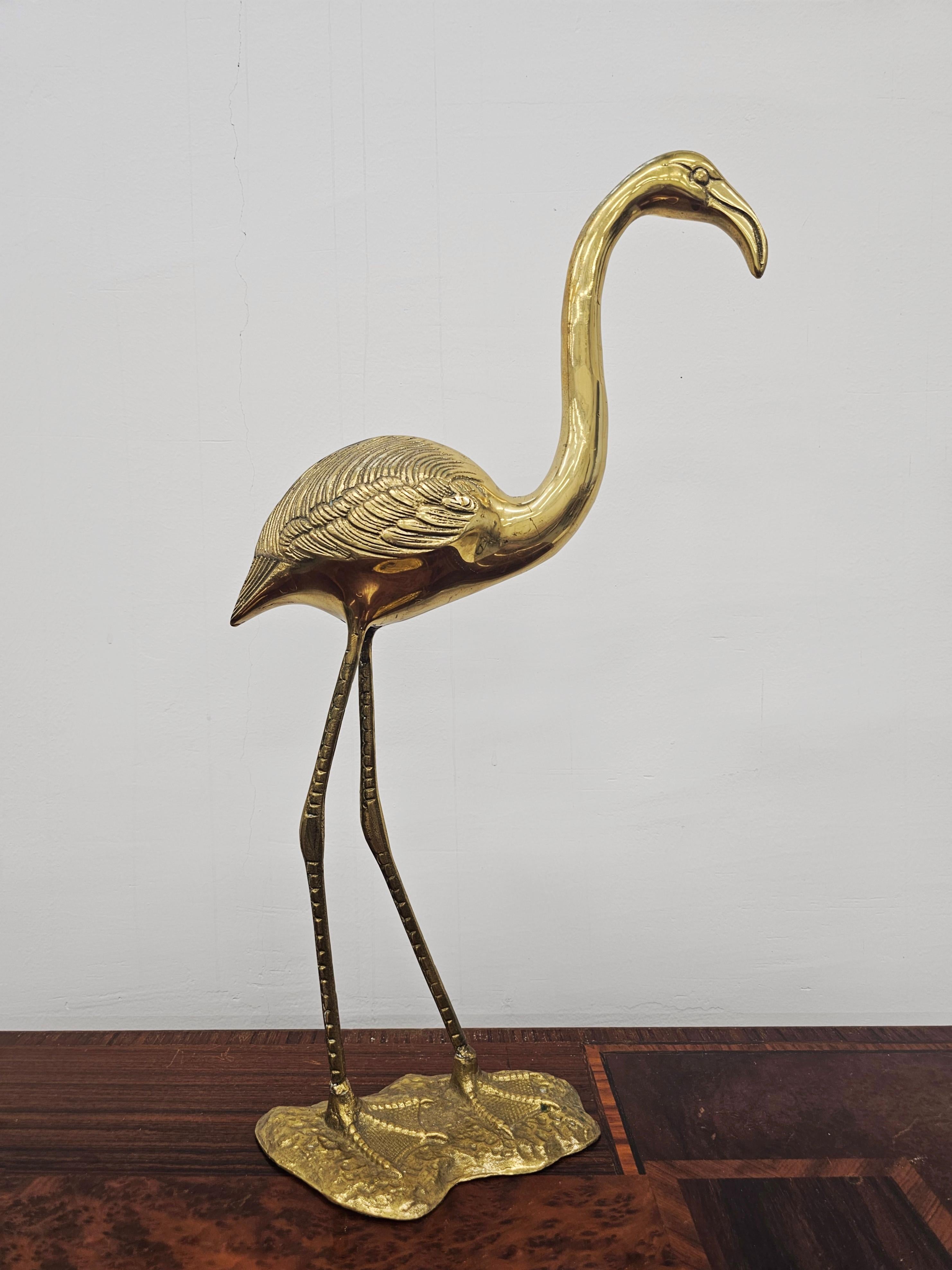Mid-Century moderno Scultura in bronzo di un fenicottero del Mid Century Modern prodotta da Gilde Handwerk in vendita