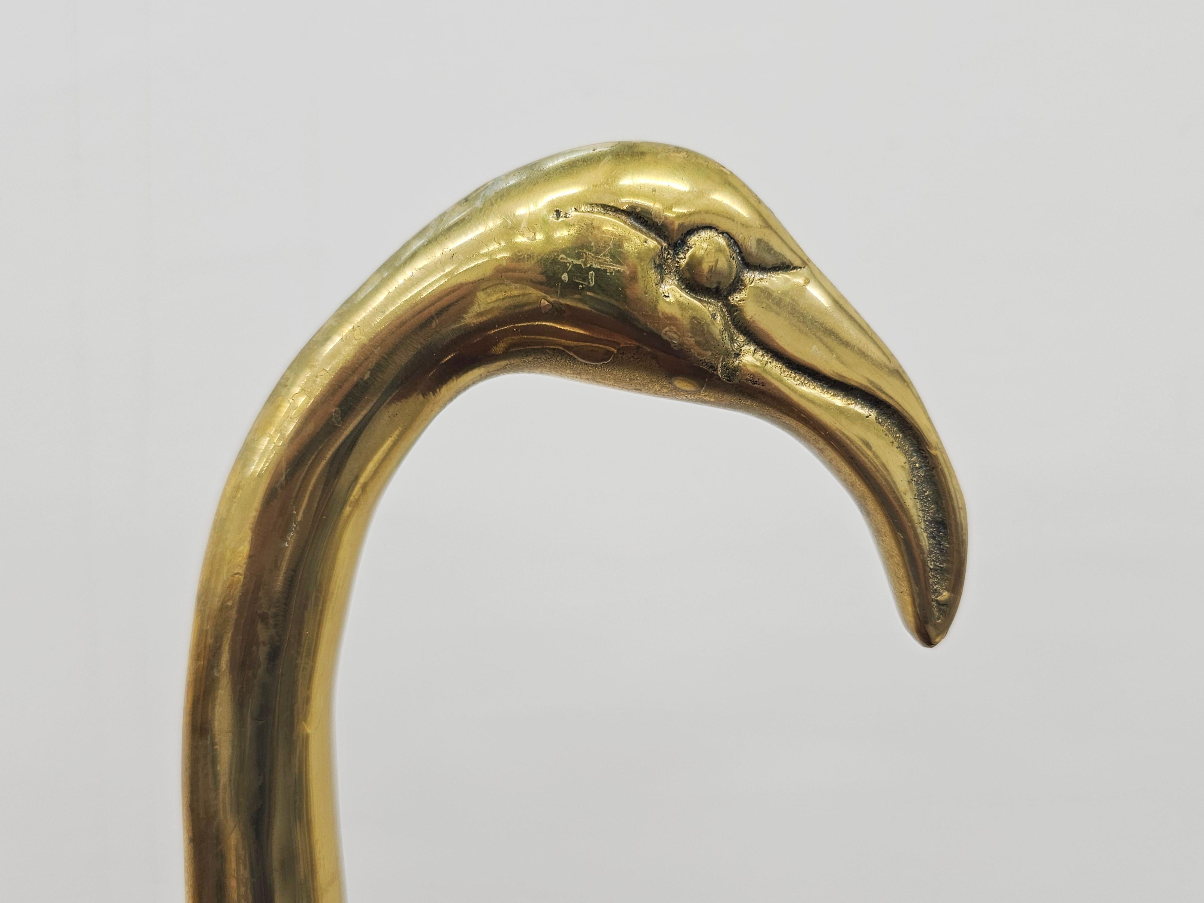 Bronzo Scultura in bronzo di un fenicottero del Mid Century Modern prodotta da Gilde Handwerk in vendita
