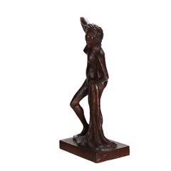 Mid Century Modern Bronze Sculpture Of A Woman Signed By Caryl Ricker C1960