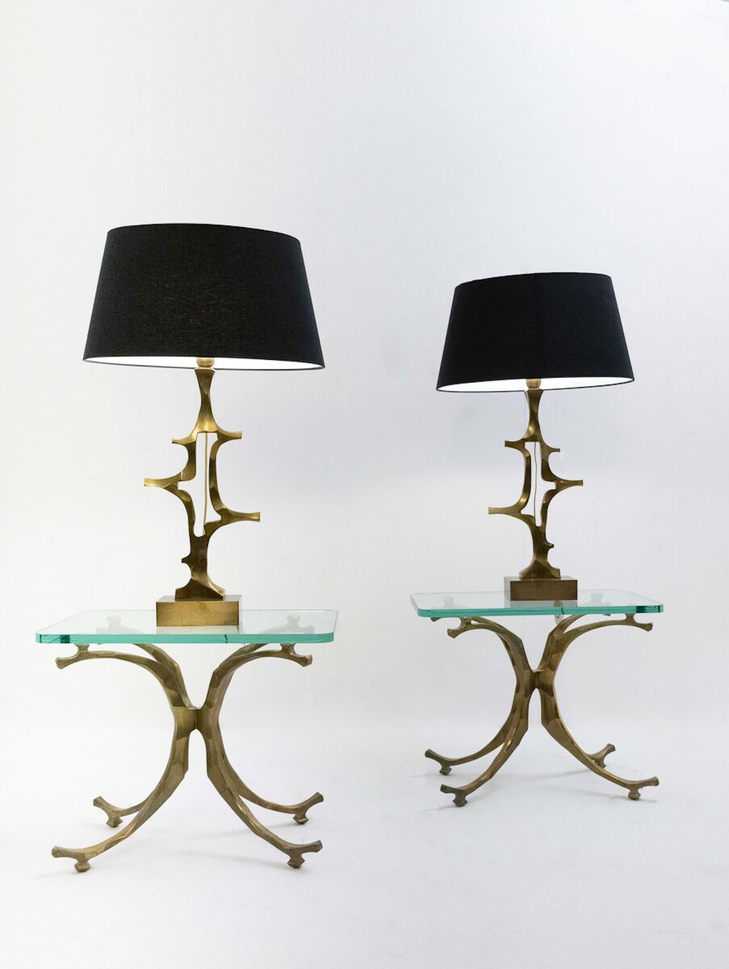 Mid-Century Modern Bronze 'Seahorse' Coffee Tables by Willo Daro, 1970s For Sale 2