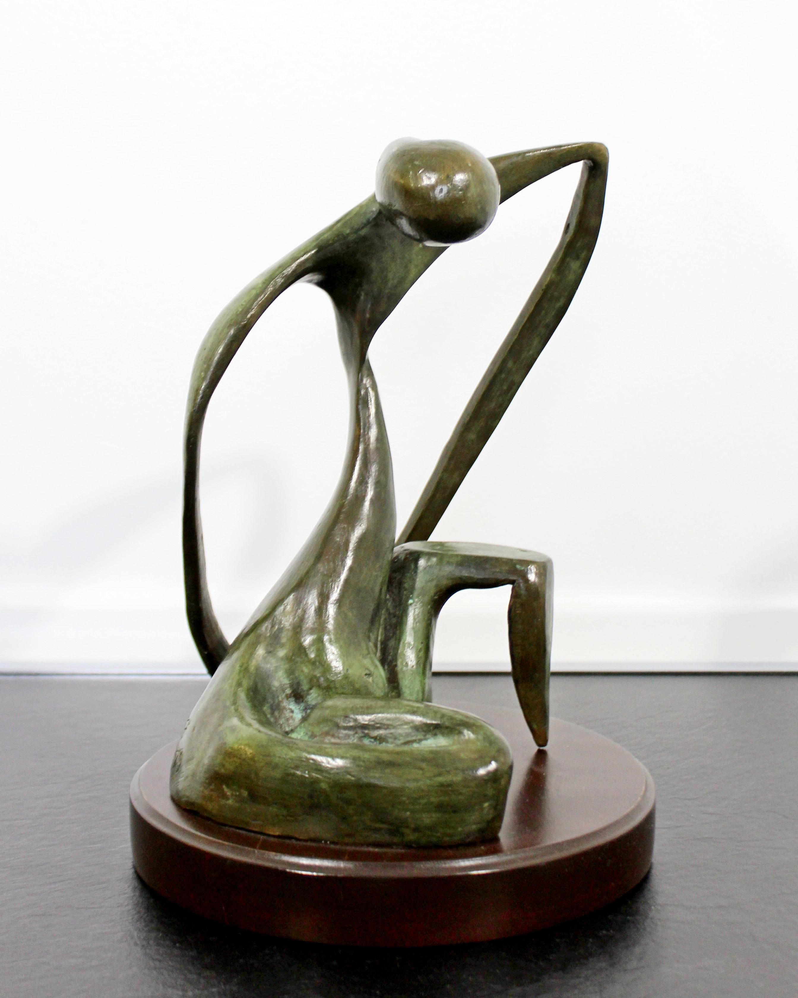 For your consideration is a terrific, bronze table sculpture, 