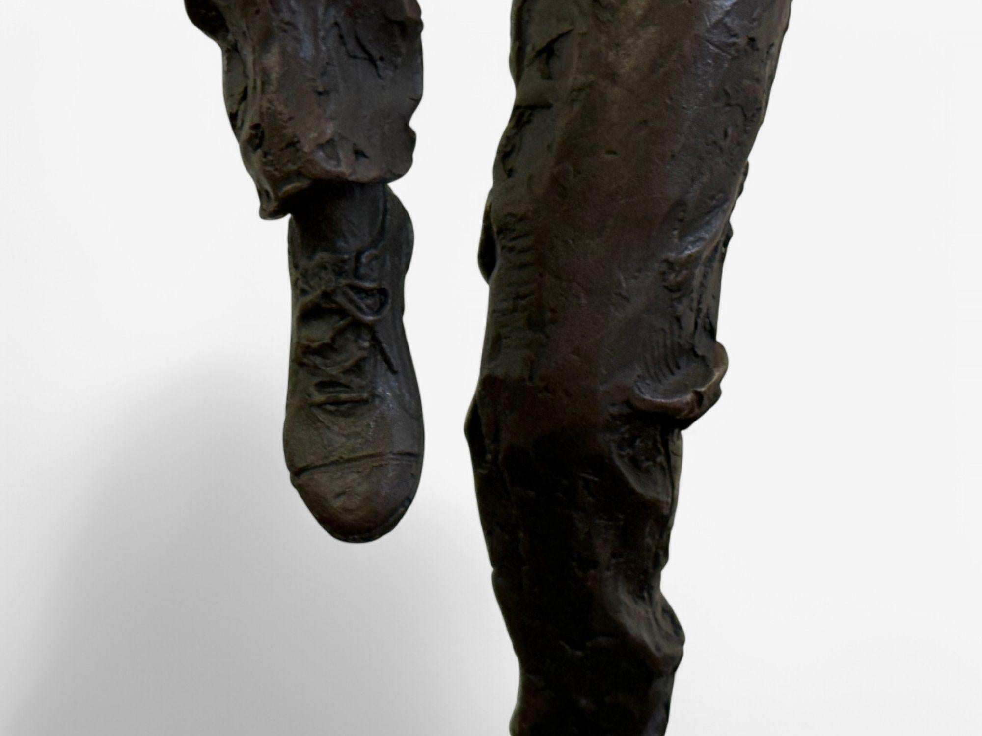 Modernité du milieu du siècle, bronze, sculpture de table, statue de break-dancer, États-Unis, années 1980 en vente 2