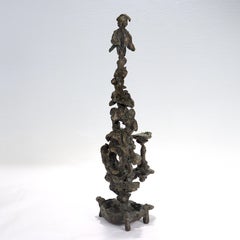 Mid-Century Modern Bronze TOTEM Sculpture