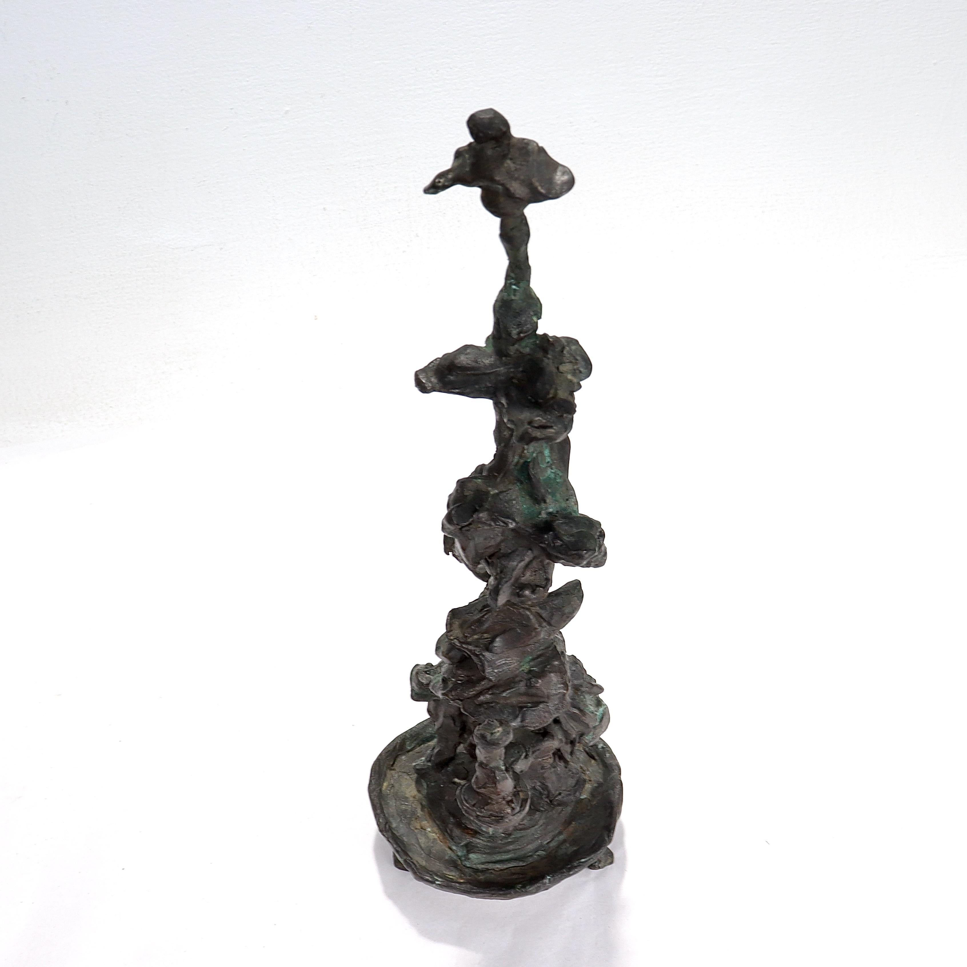 Mid-Century Modern Bronze TOTEM Sculpture For Sale 2