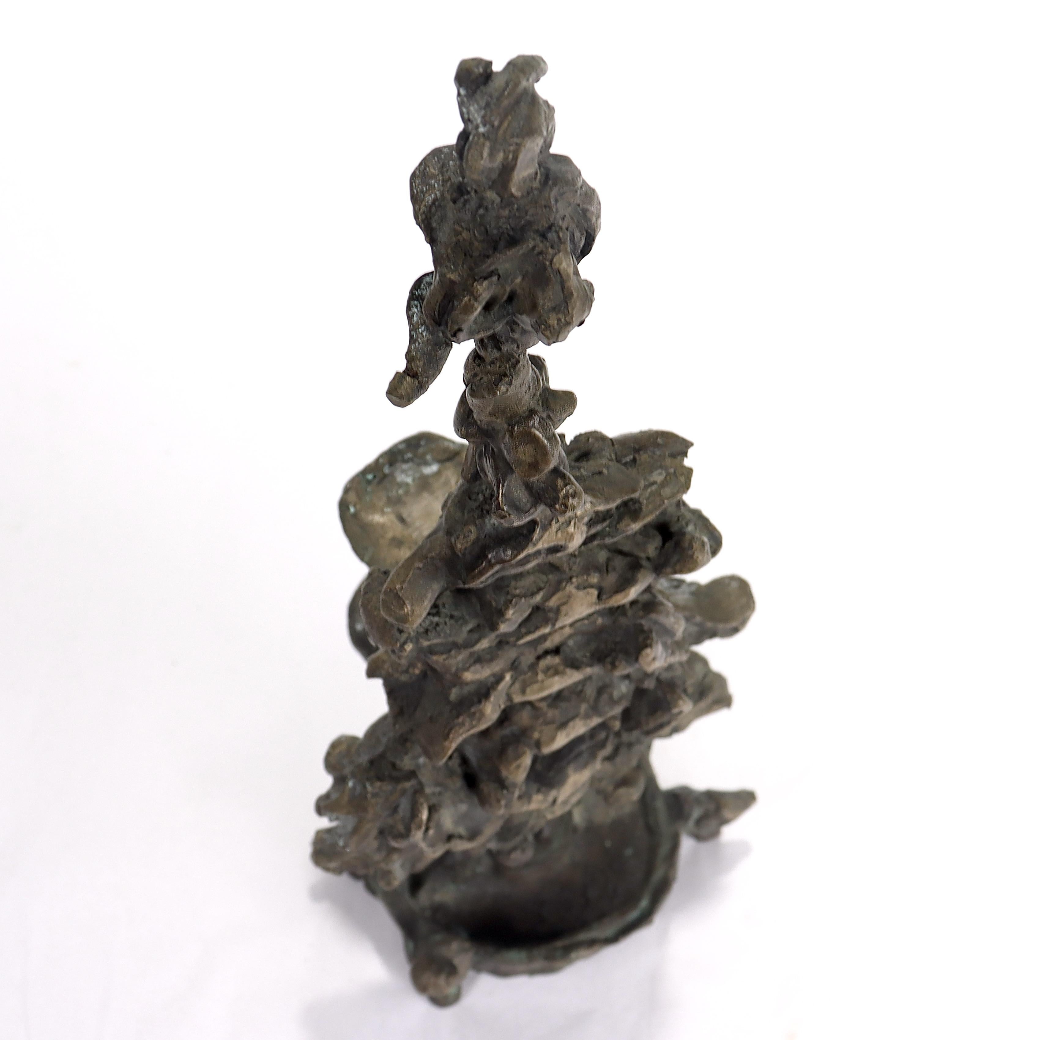 Totem-Skulptur aus Bronze, Mid-Century Modern  im Angebot 1