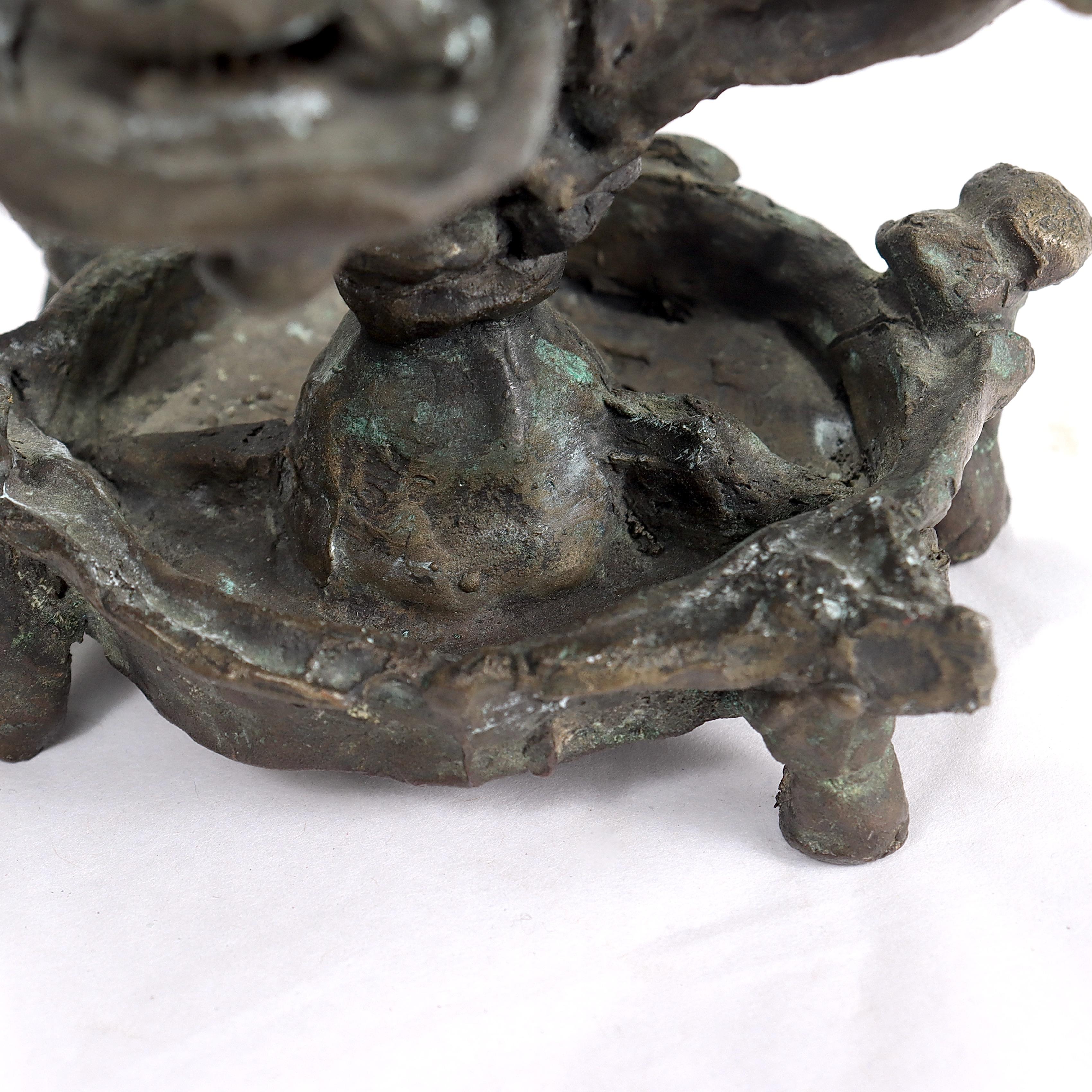 Totem-Skulptur aus Bronze, Mid-Century Modern  im Angebot 4