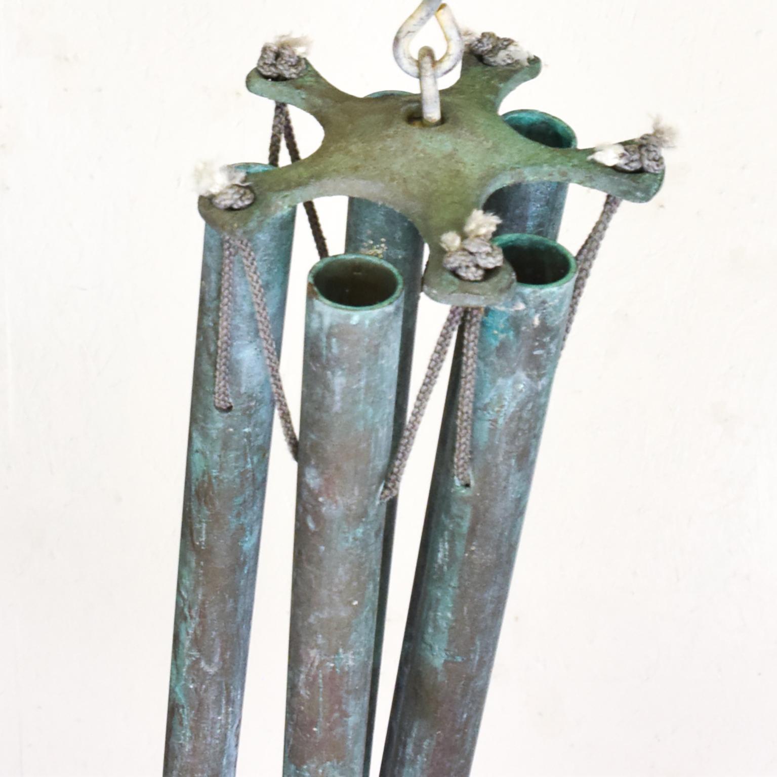 Mid Century Modern Bronze Wind Chime After Walter Lamb In Fair Condition In Chula Vista, CA