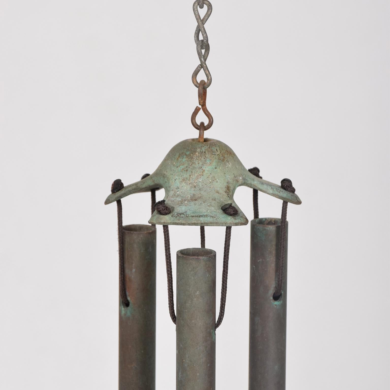 Mid-Century Modern Bronze Wind Chime In Good Condition In Chula Vista, CA