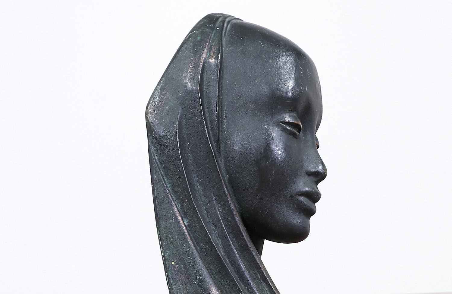 modern female bust sculpture