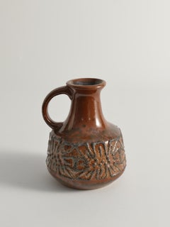 Mid-Century Modern Brown Ceramic Vase by VEB Haldensleben, East Germany, 1960s
