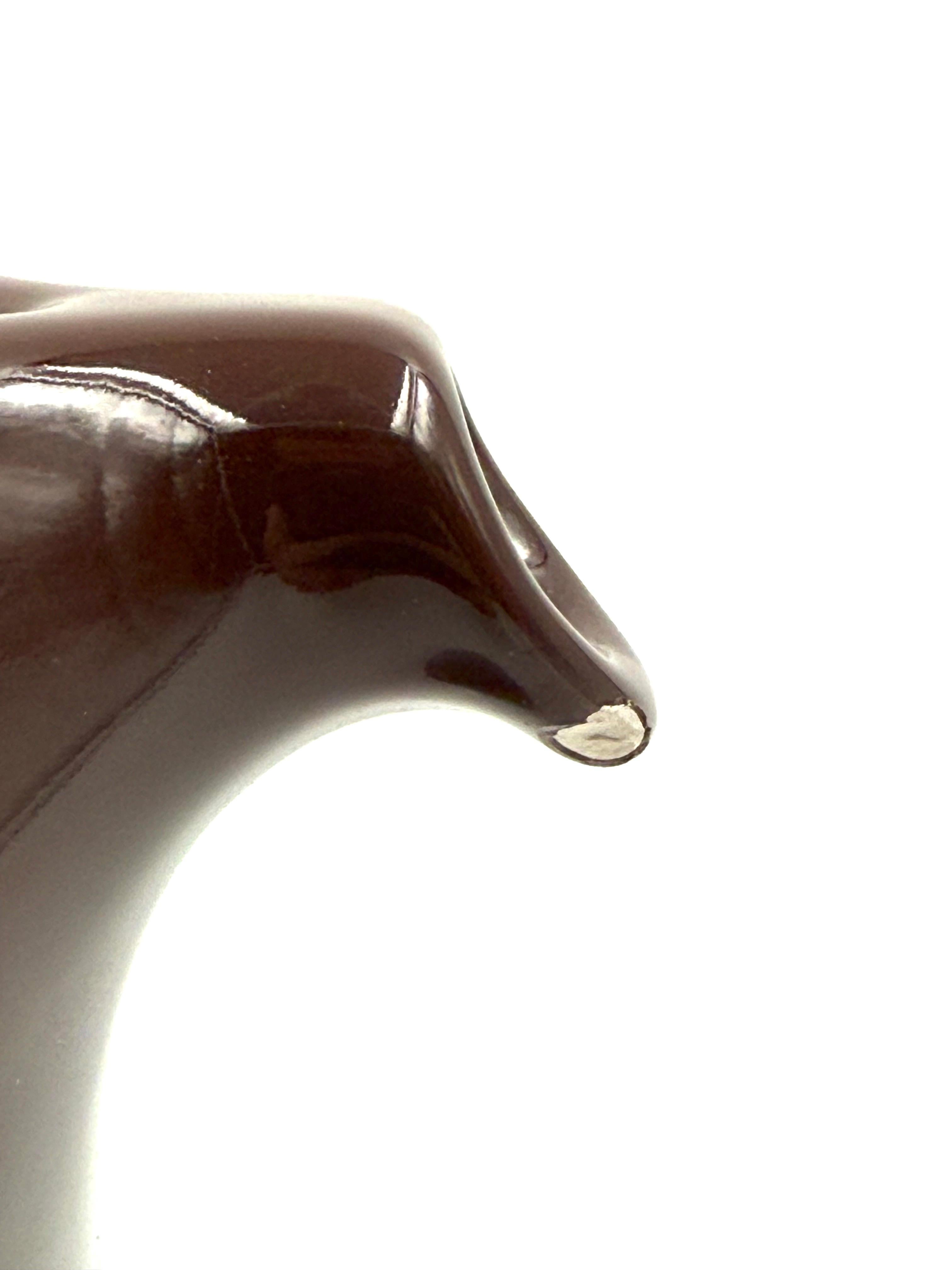 Mid-century modern brown ceramic vase / jug, Il Picchio Italy 1970s in vendita 6
