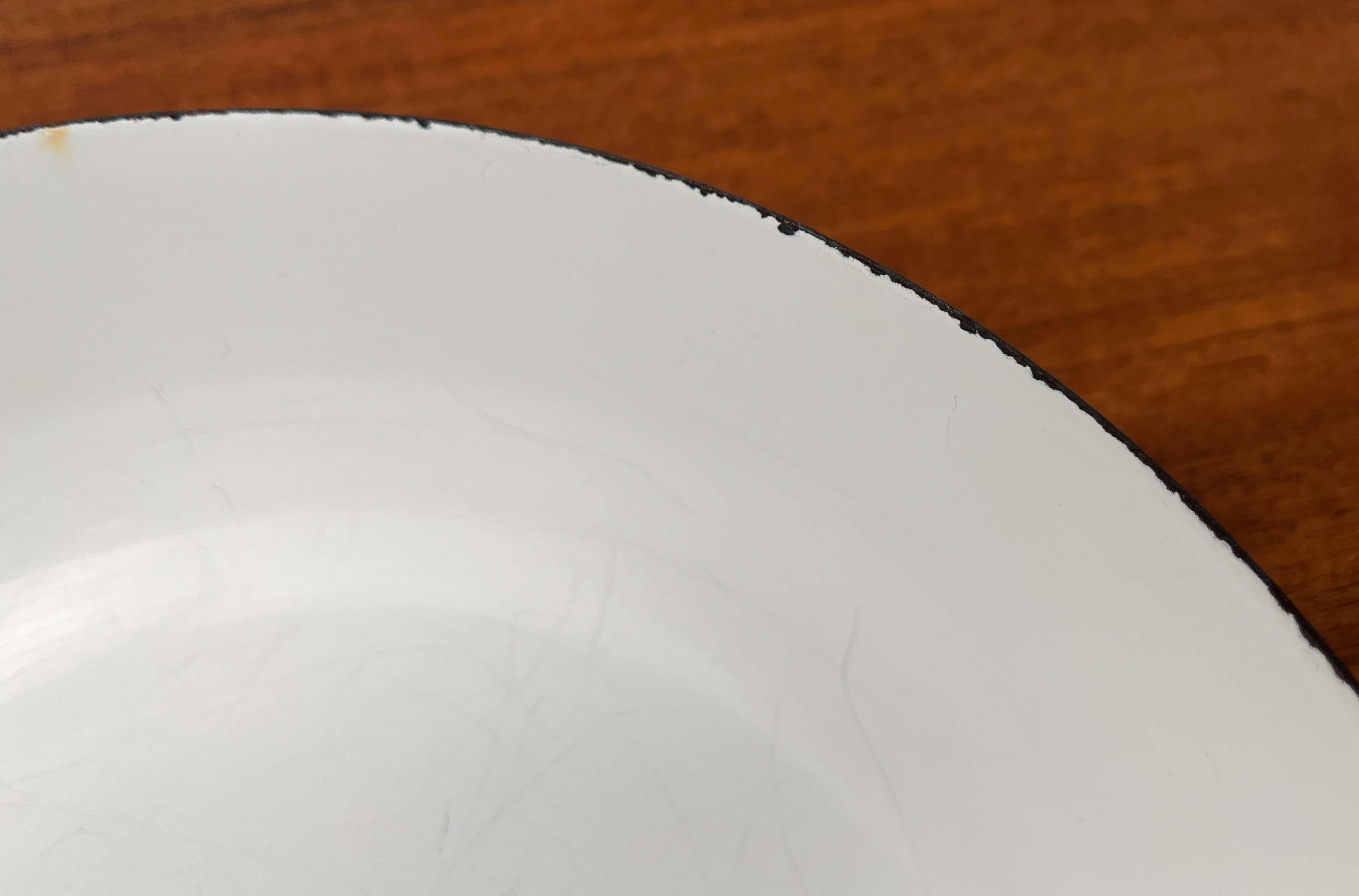 Braune Emaille-Schale von Kaj Franck für Finel, Finnland, 1960er Jahre, Mitte des Jahrhunderts im Angebot 7