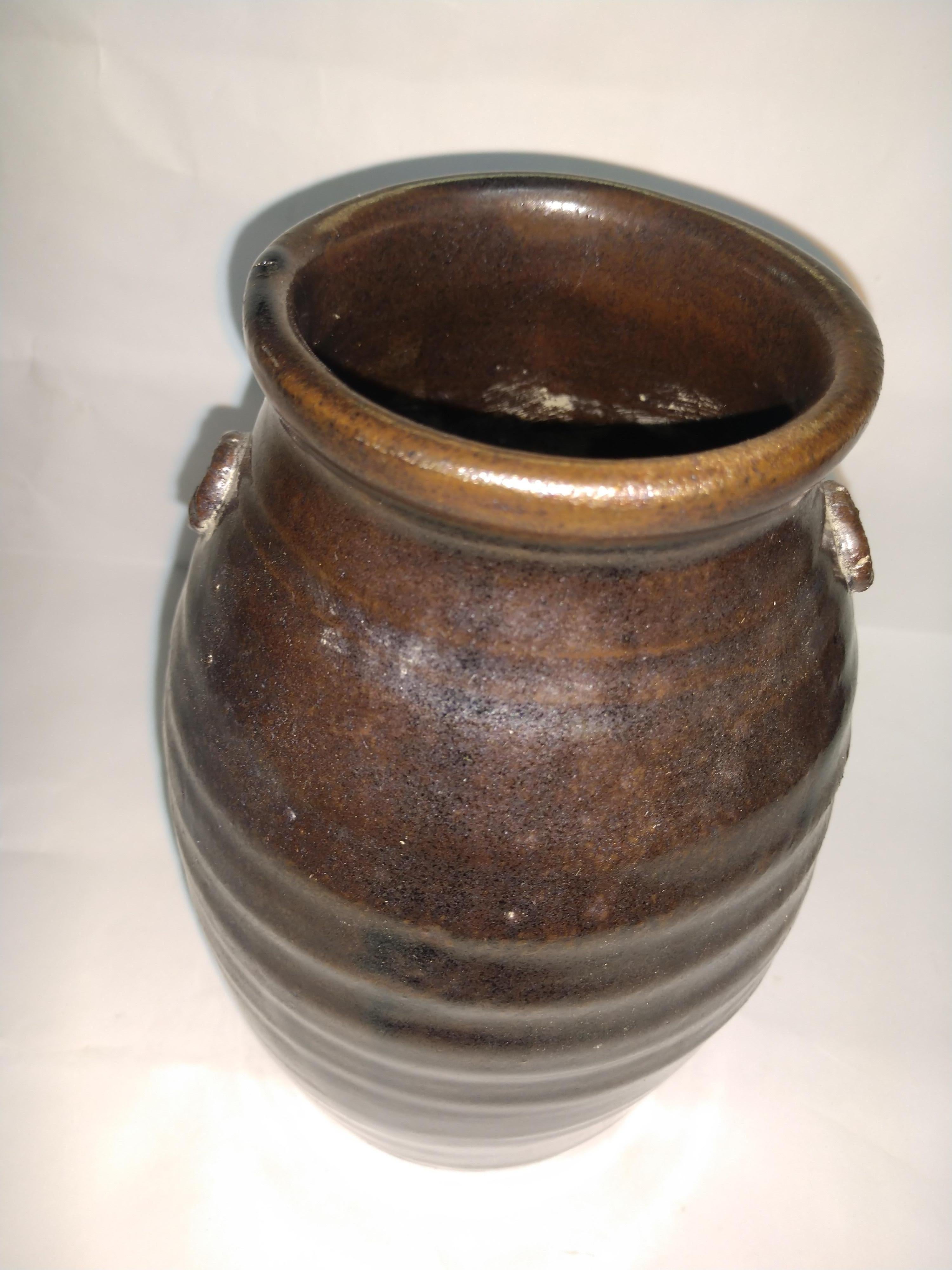 Americano Vaso a brocca smaltato della metà del secolo scorso di Herbert Sargent Writer Producer Potter in vendita
