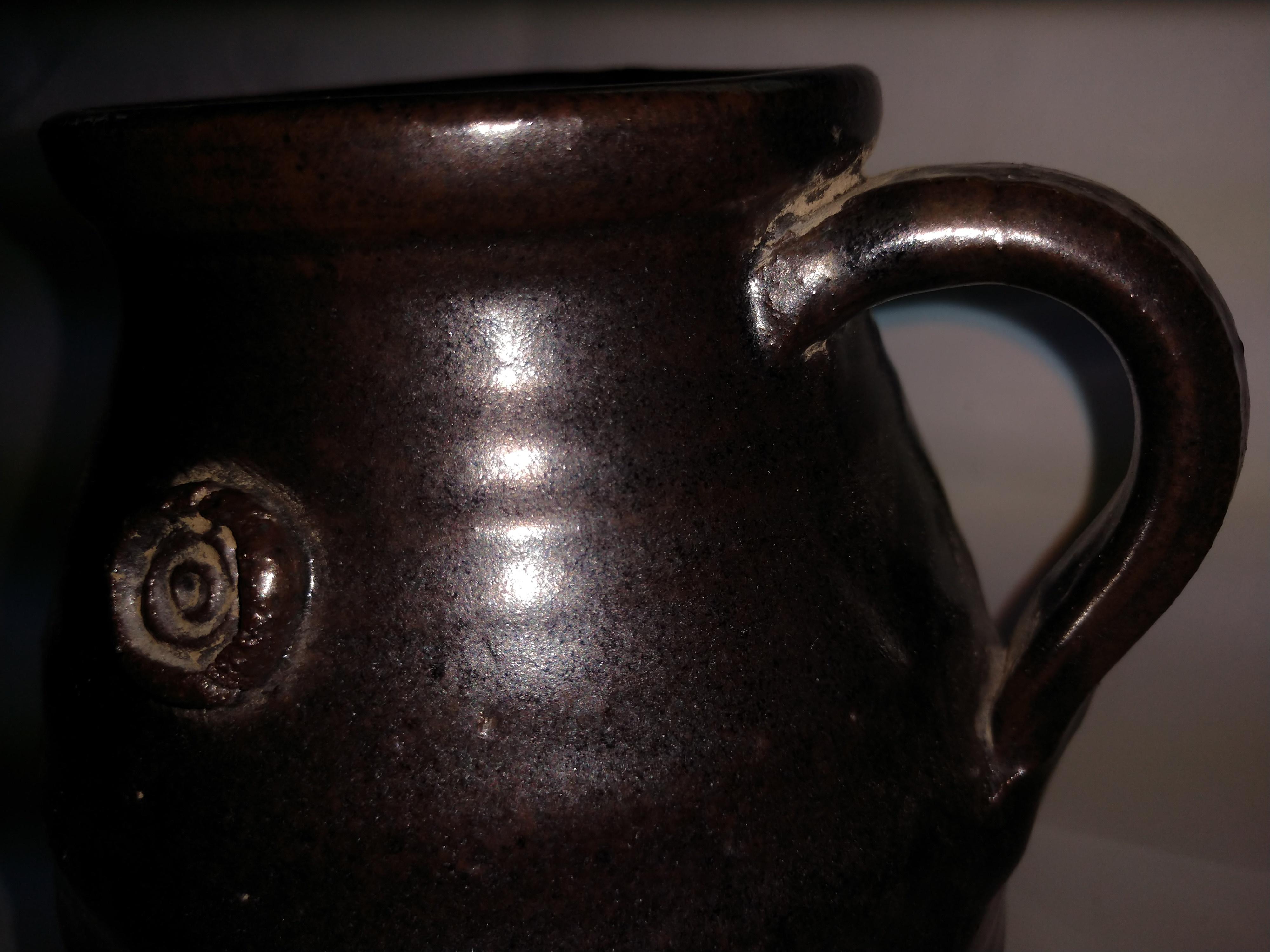 Fine XX secolo Vaso a brocca smaltato della metà del secolo scorso di Herbert Sargent Writer Producer Potter in vendita