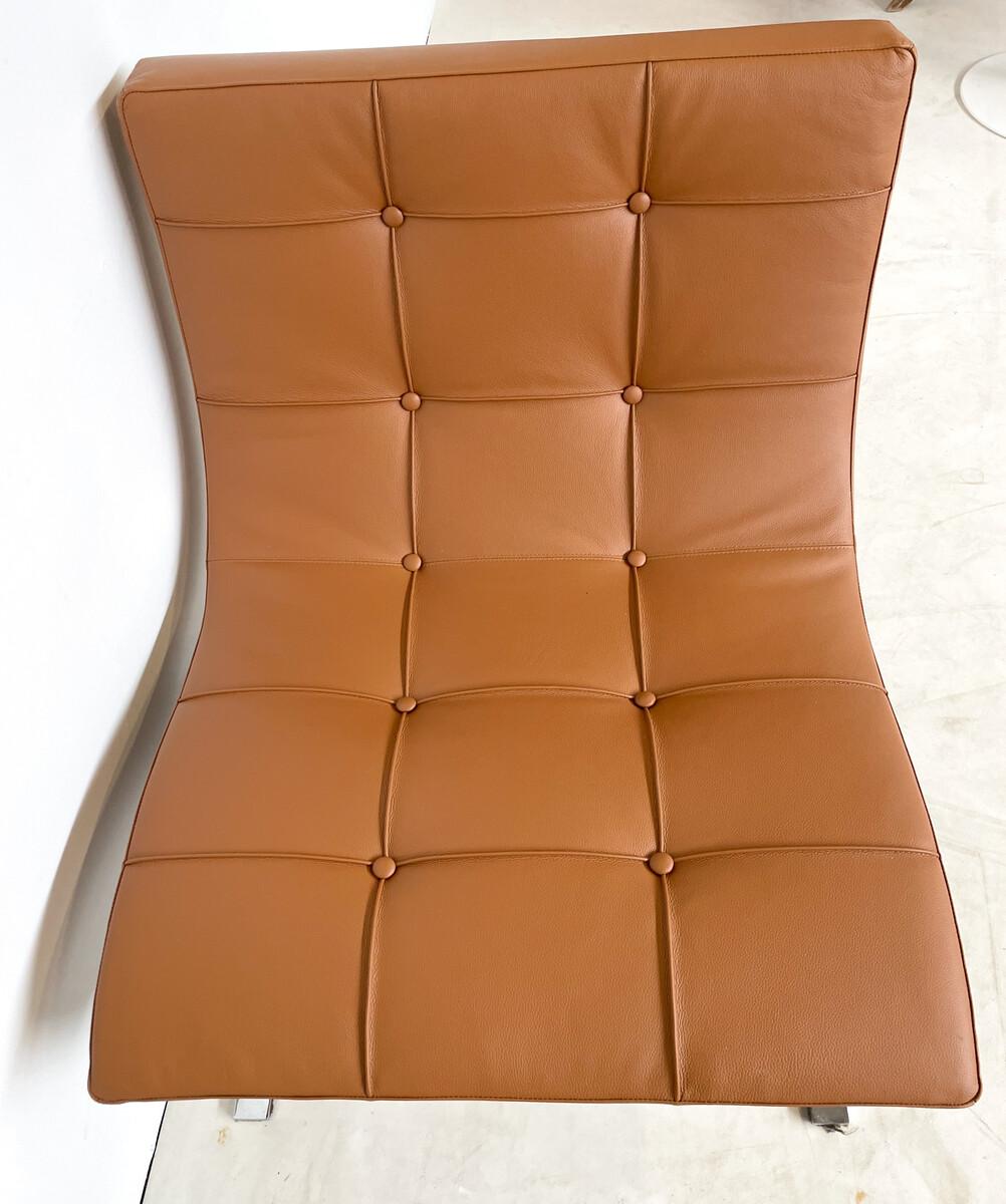 Mid-Century Modern Brown Leather Armchair, Italy, 1970s  For Sale 2