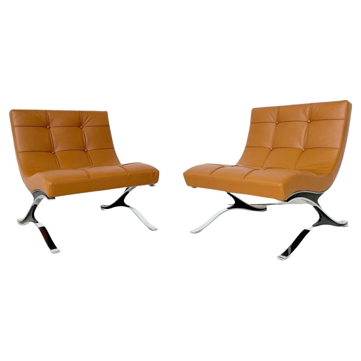 Mid-Century Modern Brown Leather Armchair, Italy, 1970s  For Sale