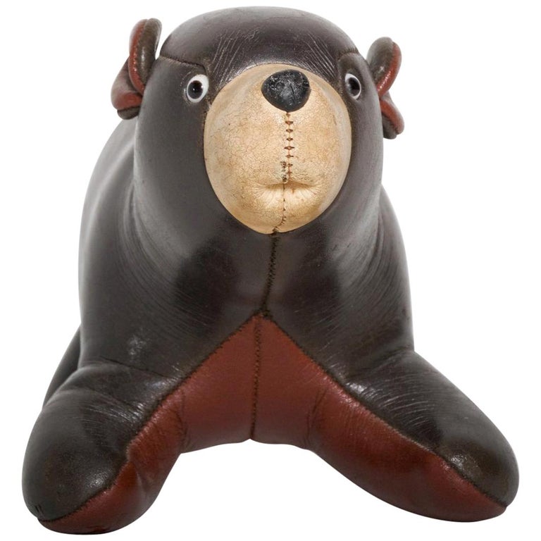 Mid-Century Modern Brown Leather Bear Stuffed Toy For Sale at 1stDibs | leather stuffed animals, leather teddy bear, leather plush Mid-Century Modern Brown Leather Bear Stuffed Toy For Sale at 1stDibs | leather stuffed animals, leather teddy bear, leather plush