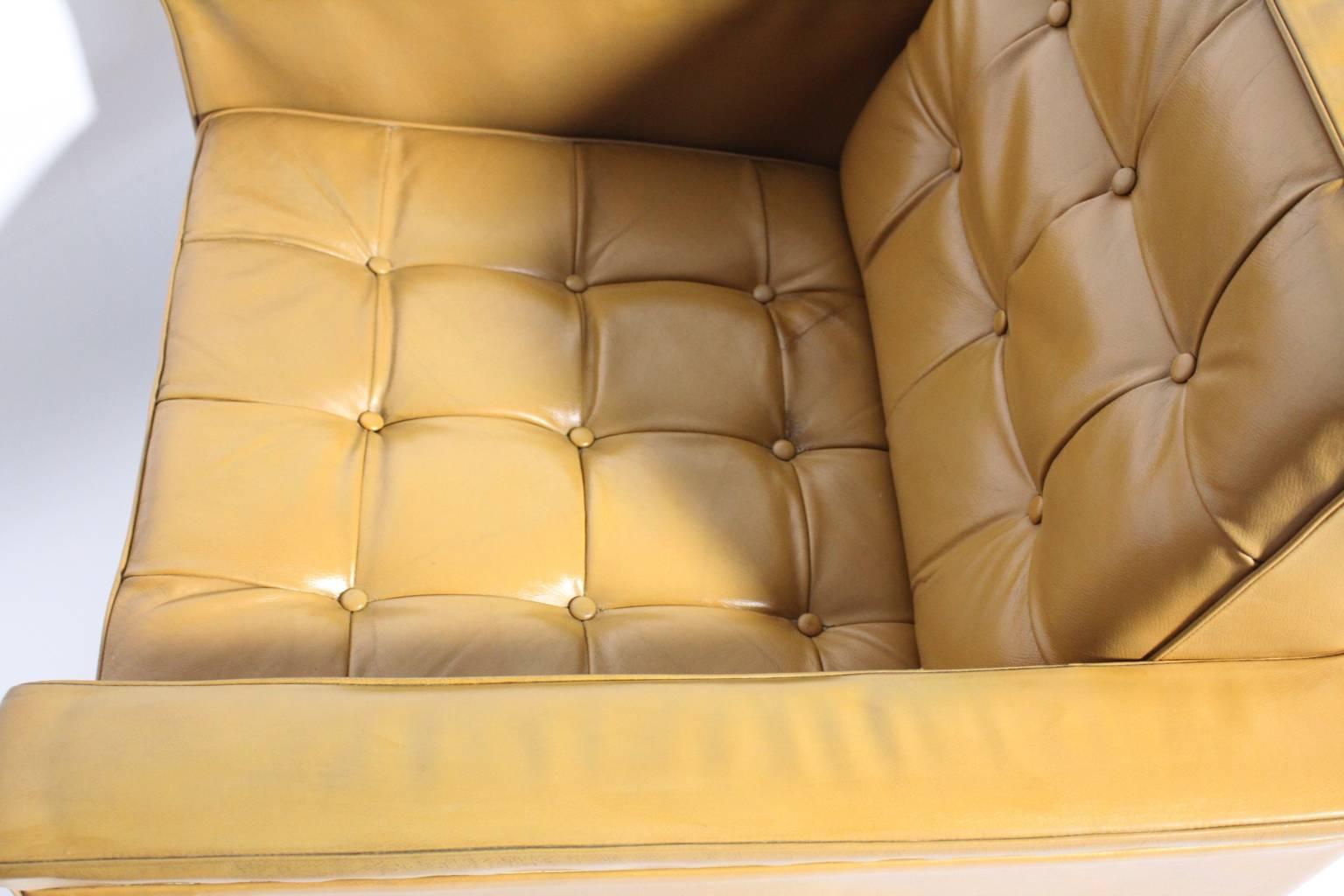Mid-20th Century Mid-Century Modern Brown Leather Club Chairs Johannes Spalt Vienna circa 1959 For Sale
