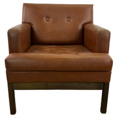 Chaise longue Brown de style The Moderns avec base en noyer