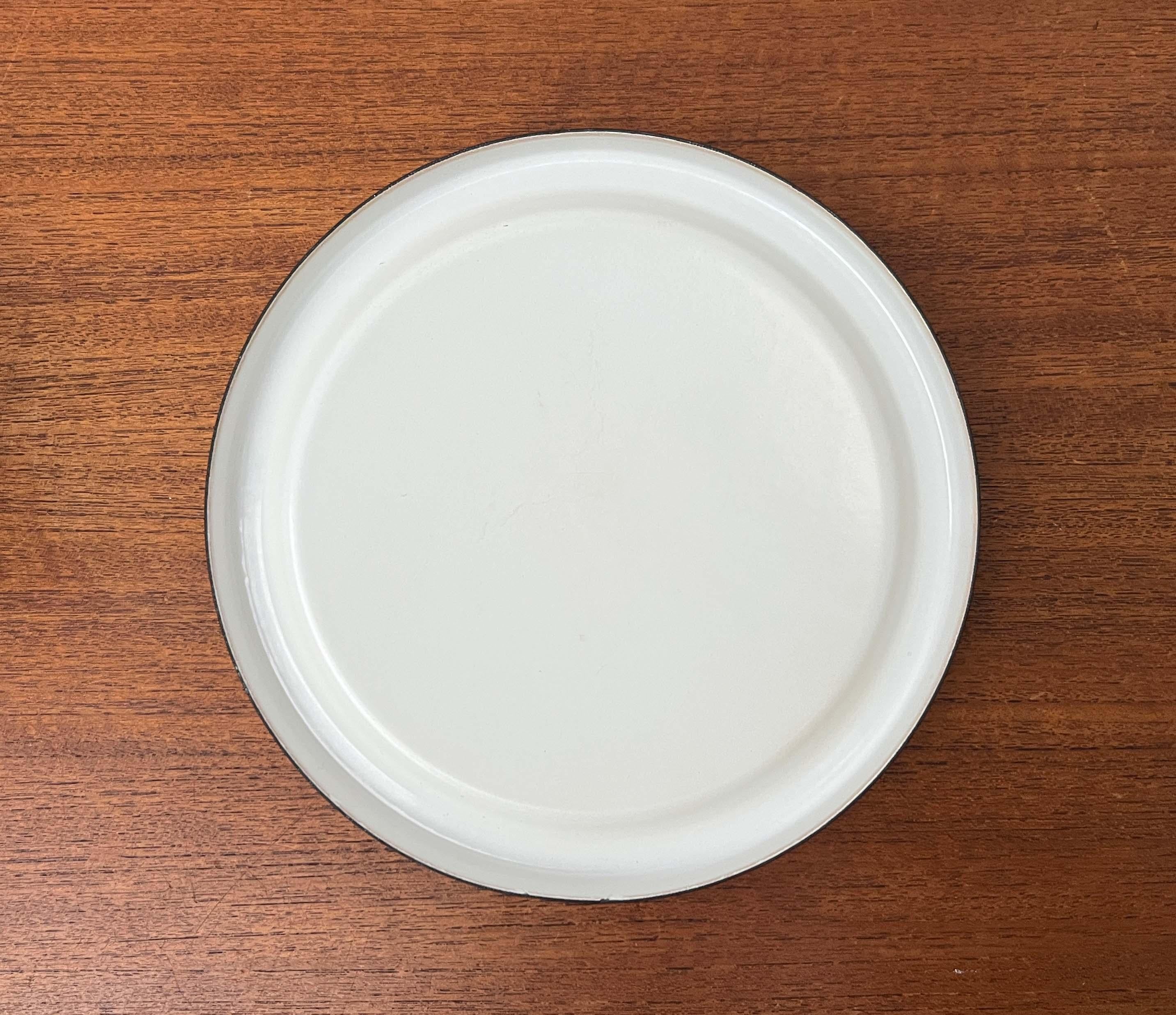 Moderner brauner minimalistischer Emailletopf Seppo Mallat Finel Finnland 1960er Jahre im Angebot 11