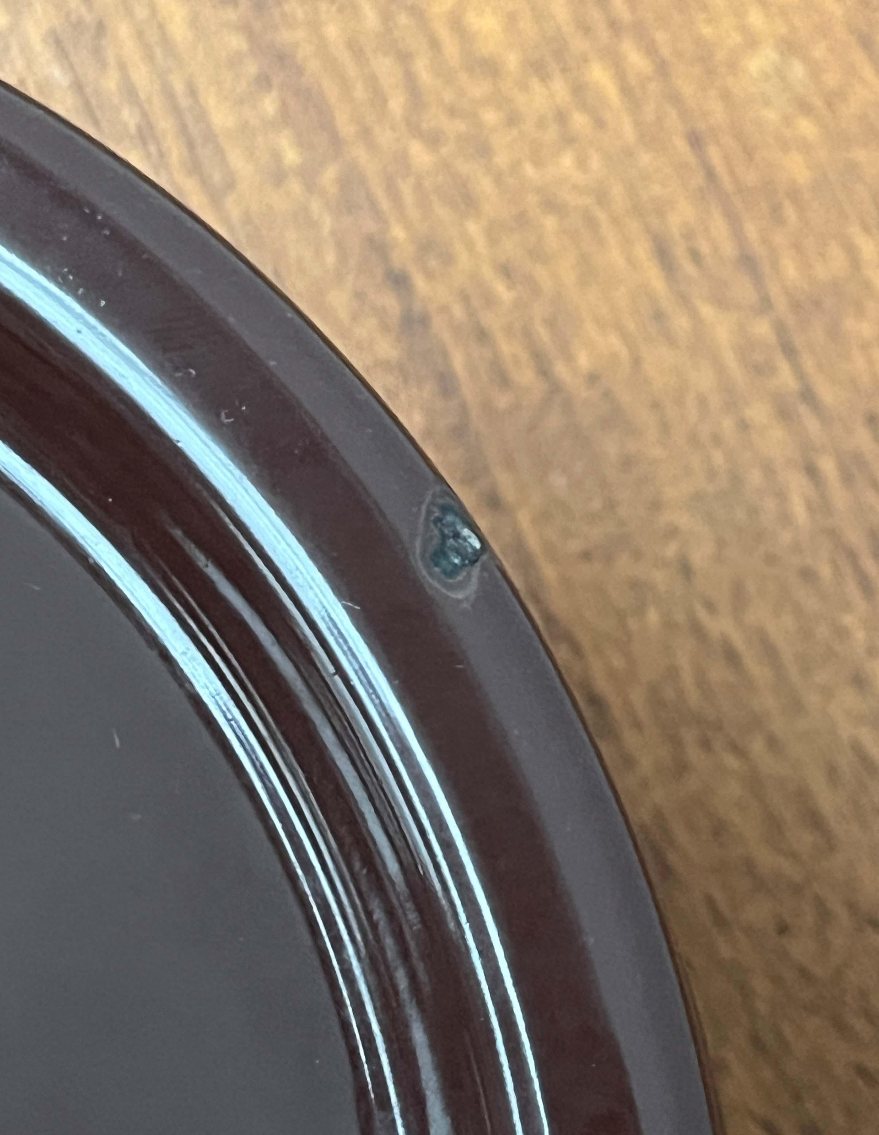 Moderner brauner minimalistischer Emailletopf Seppo Mallat Finel Finnland 1960er Jahre im Angebot 12